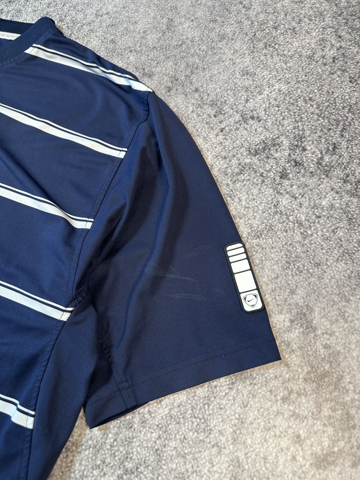 Nike × Vintage Y2k vintage Nike Striped t-shirt Streetwear Central Swoosh Size US XXL / EU 58 / 5 - 3 Thumbnail