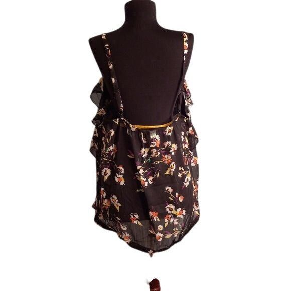 Torrid Torrid Size 2 18 20 2X Camisole Top Sheer Floral Tiered Ruff Size XXL / US 16-18 / IT 52-54 - 3 Thumbnail
