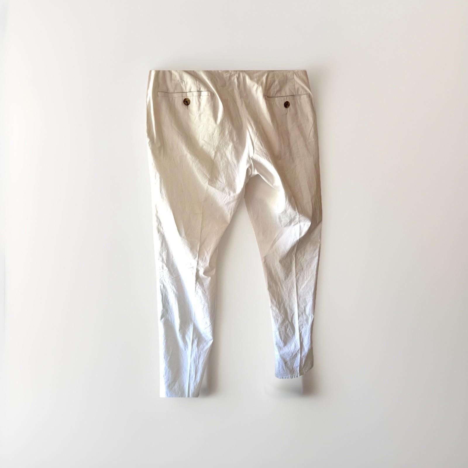 Suitsupply Suit Supply 100% Cotton White Pants Buckles Porto Int. 30 Size US 30 / EU 46 - 5 Thumbnail