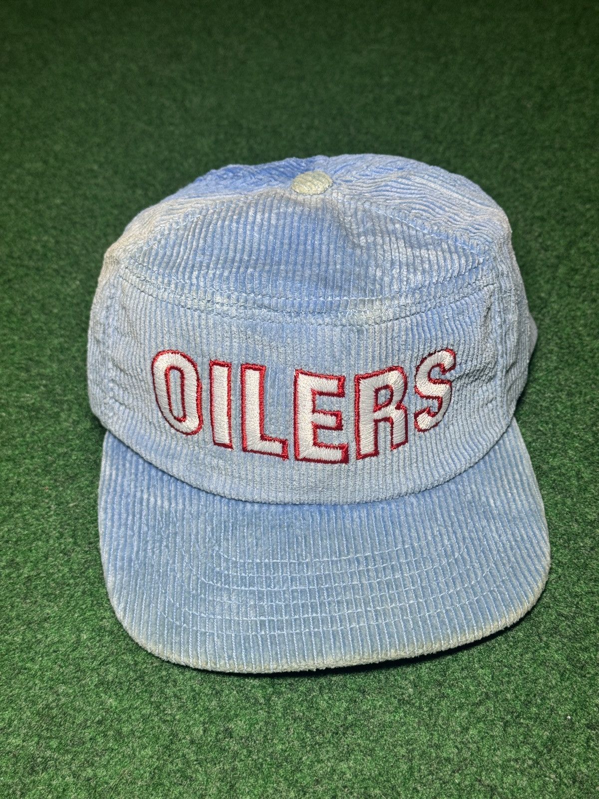 New Era Vintage Houston Oilers Corduroy RARE NFL 80s Snapback Hat Size ONE SIZE - 1 Thumbnail