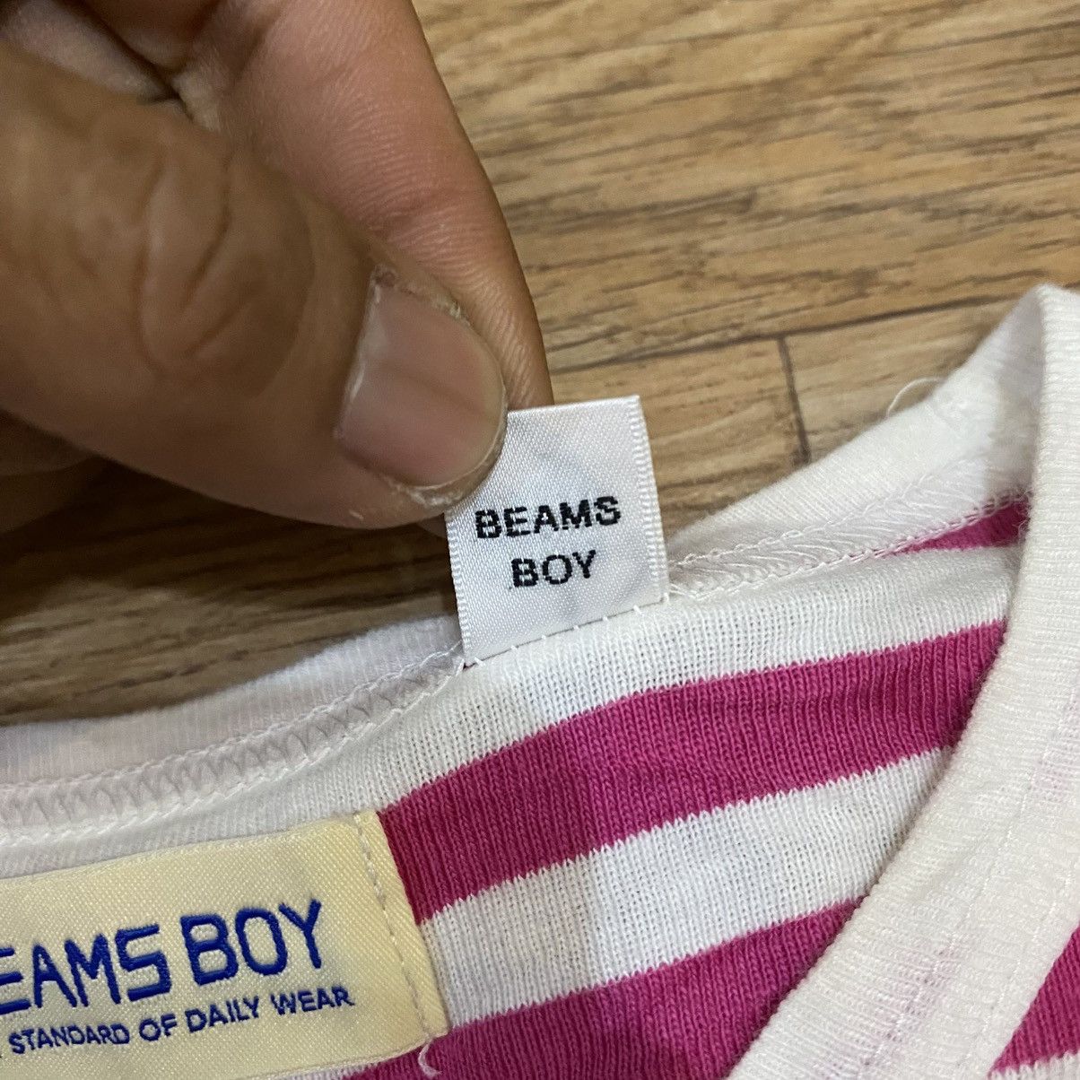 Beams Plus 2000s Beams Boy Stripe Pink Long Sleeve T-Shirt Size US XXS / EU 40 - 7 Thumbnail