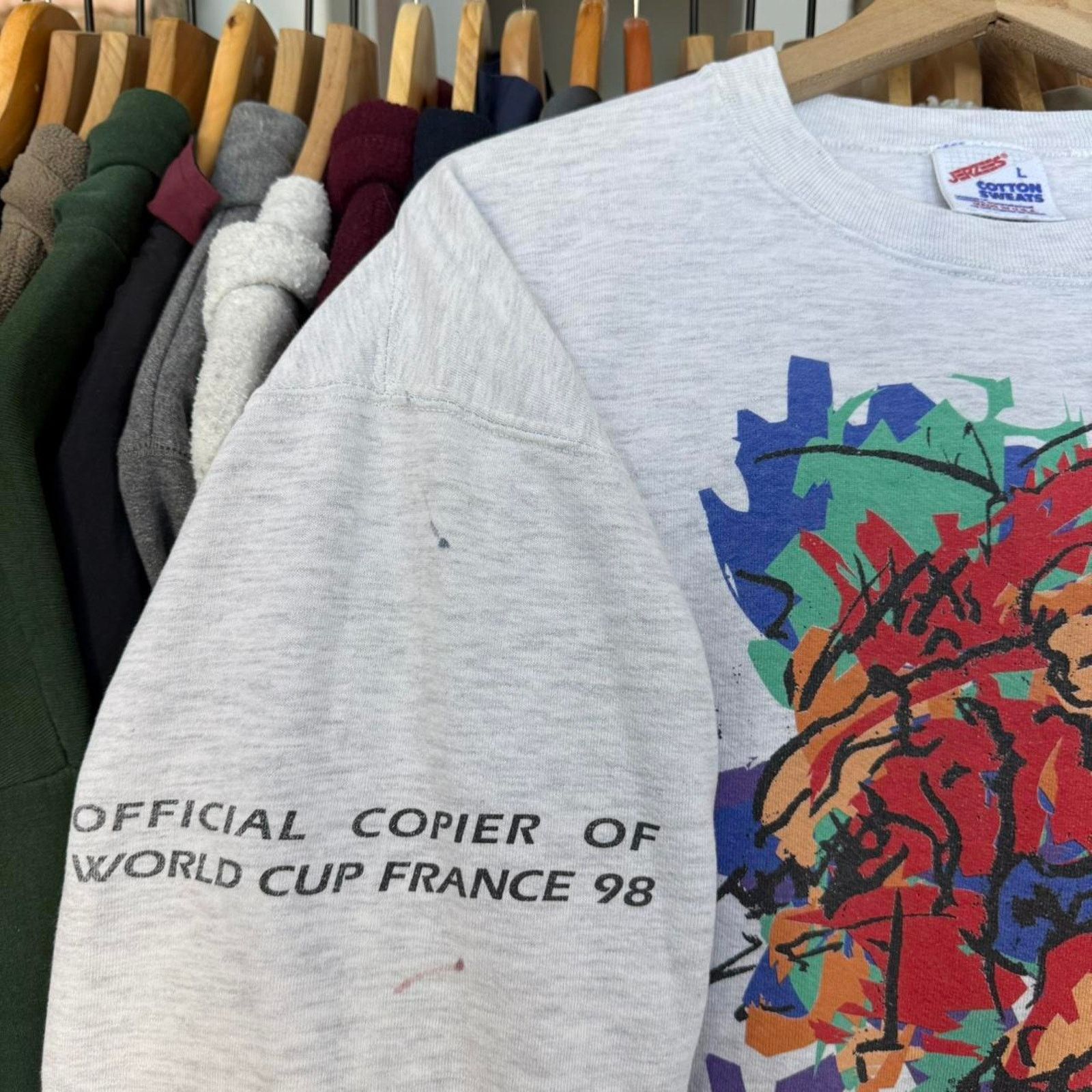 Other Vintage 1998 Fifa World Cup 1998 Canon Soccer Art Sweatshirt Size US L / EU 52-54 / 3 - 6 Thumbnail