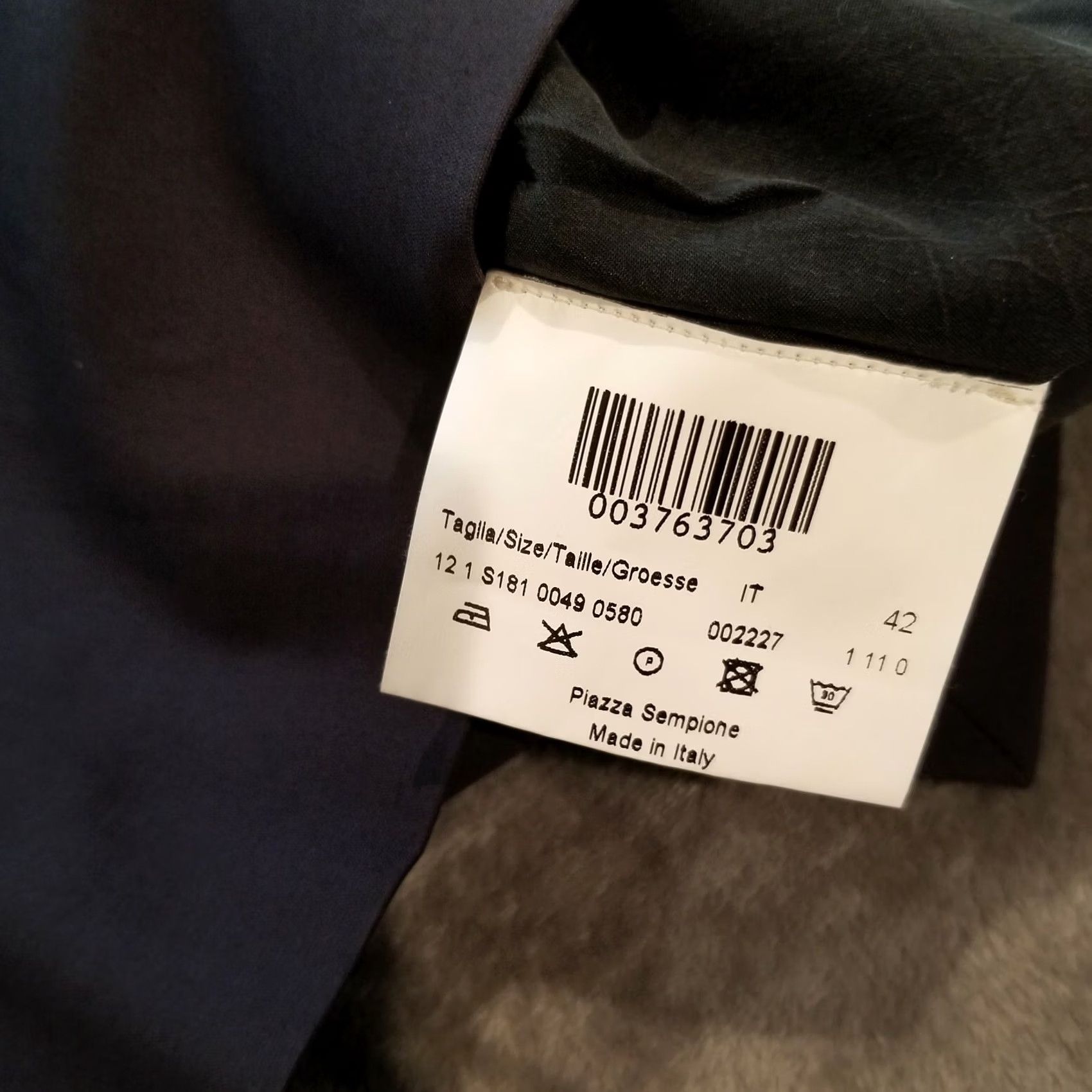 Piazza Sempione Piazza Sempione Made in Italy Womens Cotton Blend Pencil Skirt Blue Size 42 Size 28" / US 6 / IT 42 - 3 Thumbnail