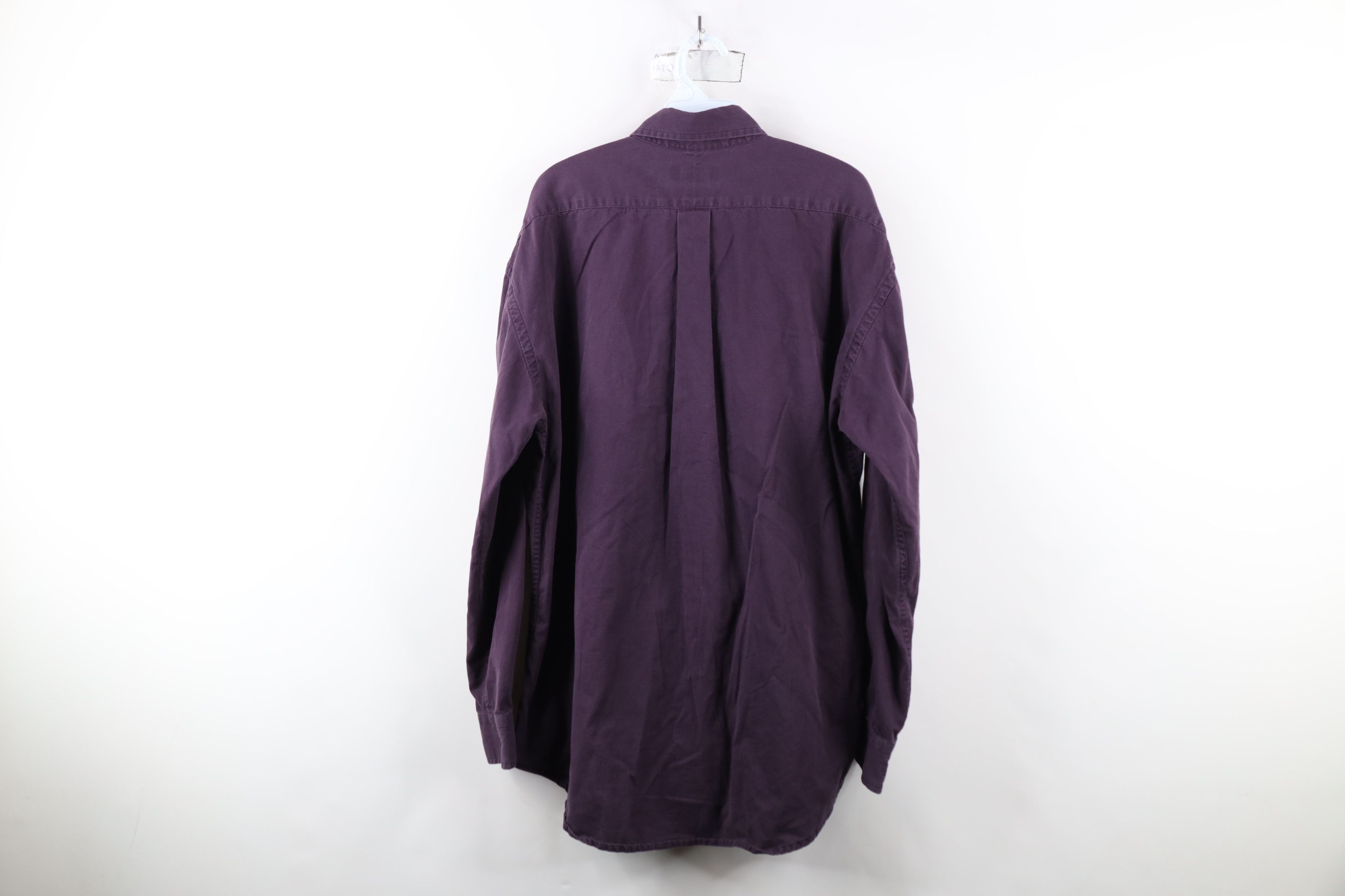 Ralph Lauren × Vintage Vintage 90s Ralph Lauren Collared Button Down Shirt Purple Size US L / EU 52-54 / 3 - 10 Thumbnail