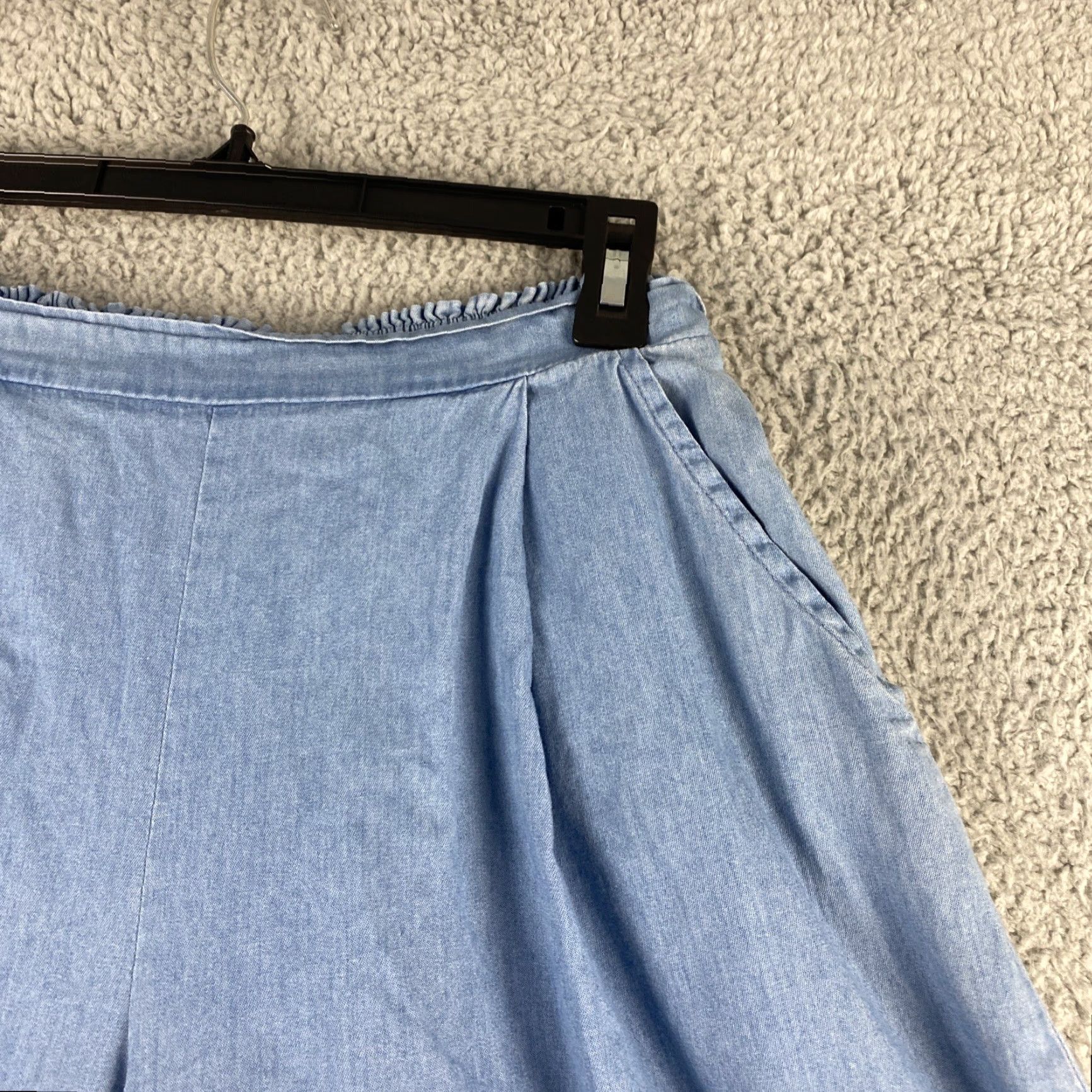 Vintage Anotah Pants Women Cropped Flare Leg Medium Wash Size 30 Blue Casual Wide-Leg Size 30" / US 8 / IT 44 - 2 Thumbnail