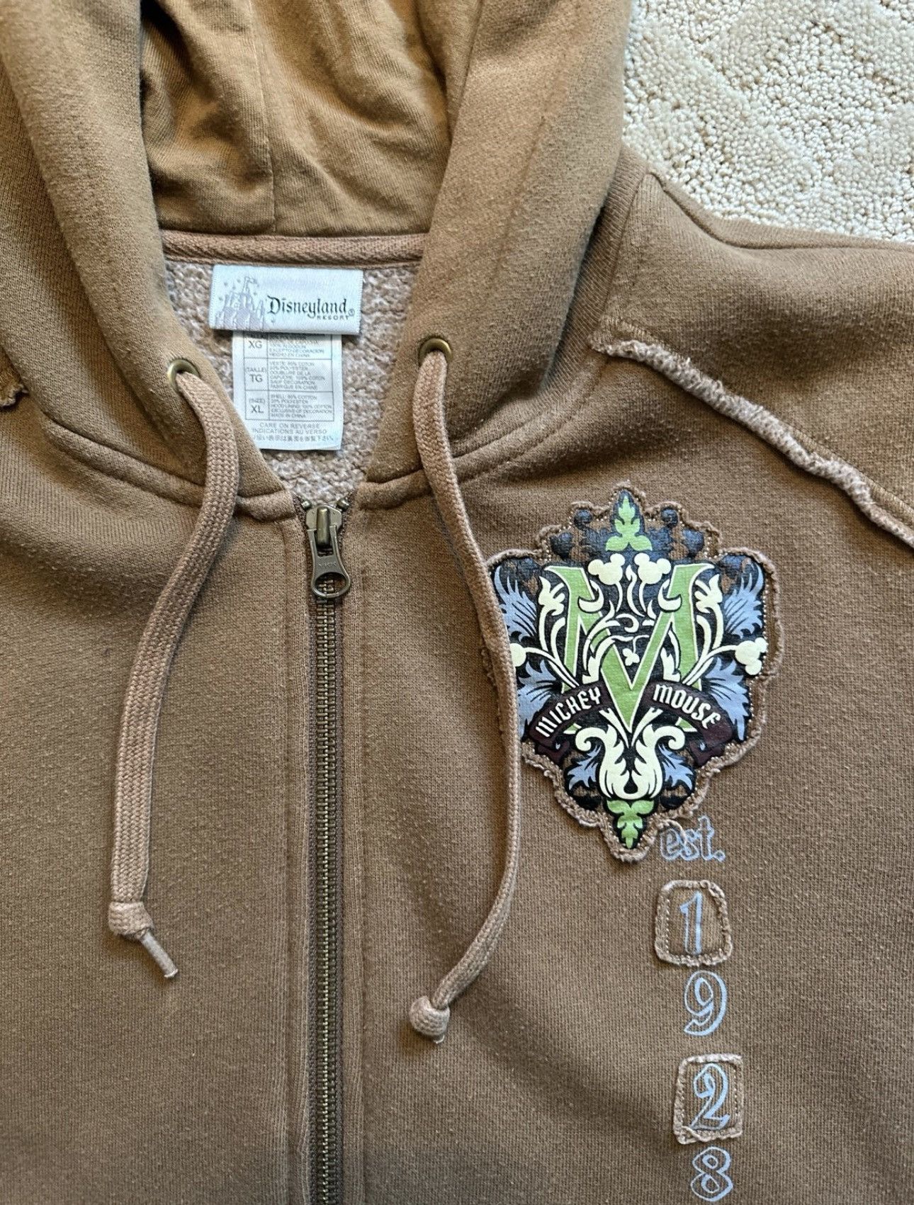 Disney Disneyland Mickey Mouse Half Sleeve Zip Up Jacket Size XL / US 12-14 / IT 48-50 - 2 Thumbnail
