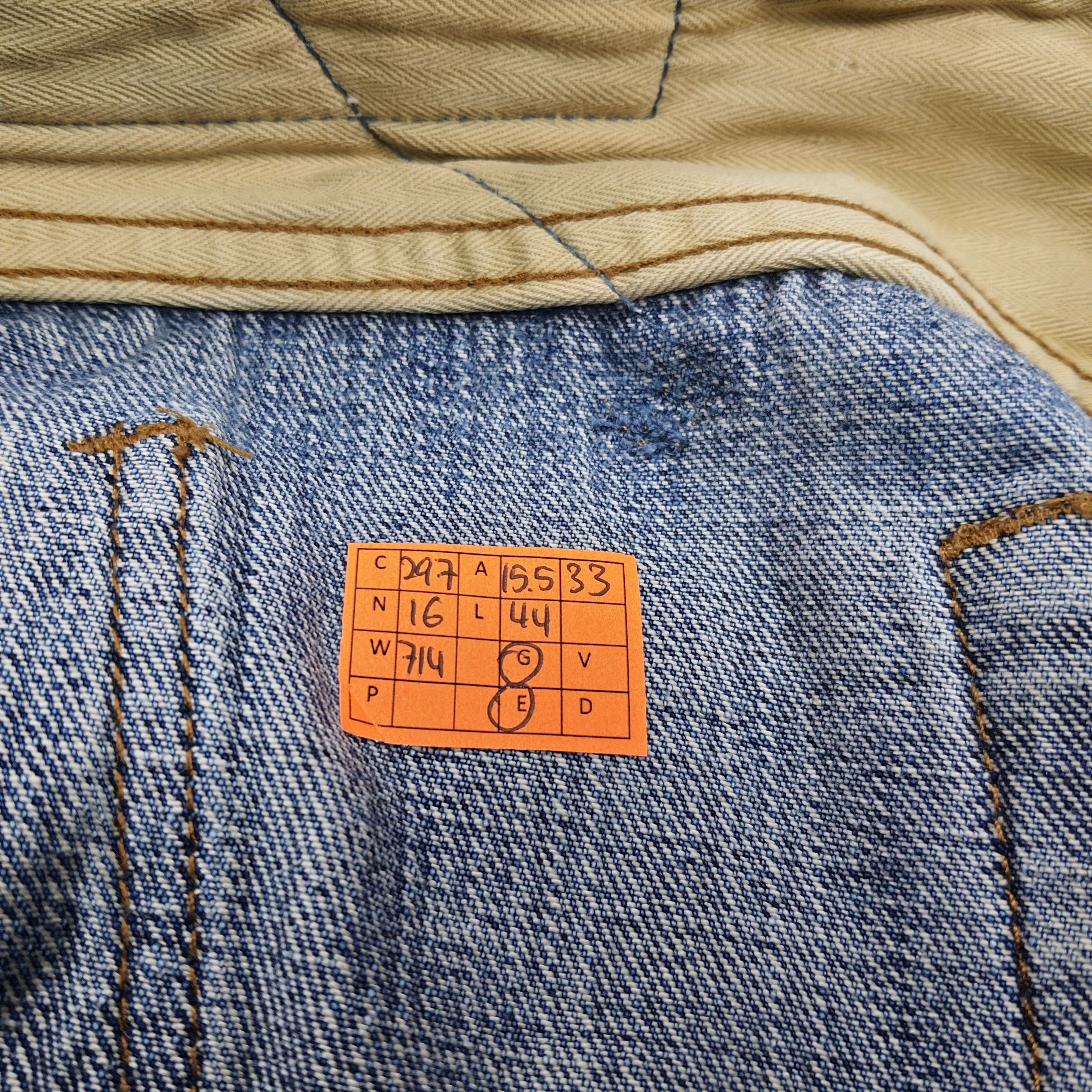 Prps Vintage PRPS Selvedge Camo Pocket Distressed Jeans C297N16 Size US 31 - 14 Thumbnail
