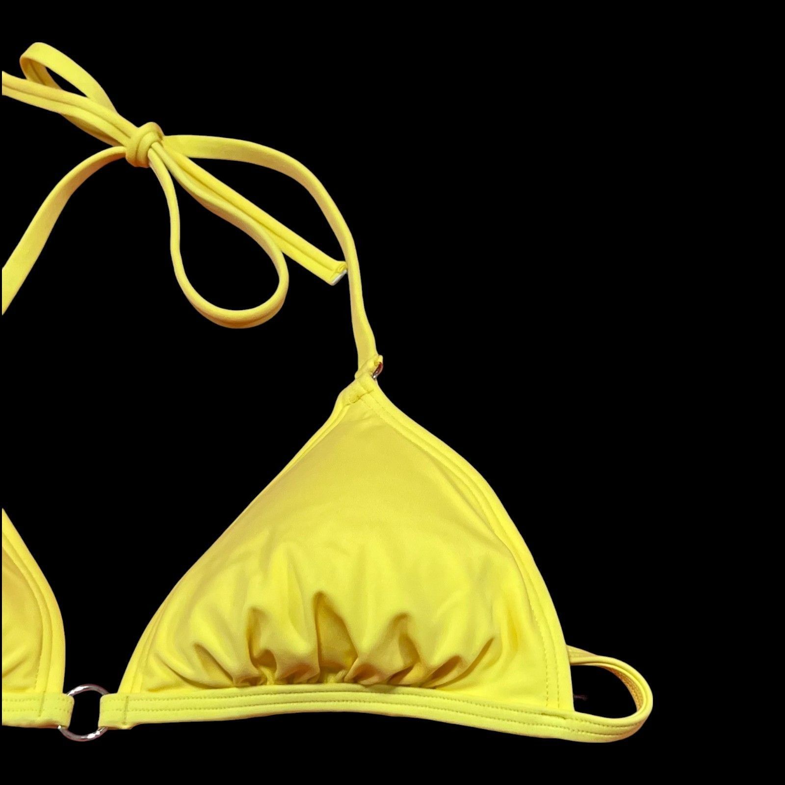 Other Shade & Shore - Women's Ring Front Triangle Bikini Top - Yel Size ONE SIZE - 12 Thumbnail