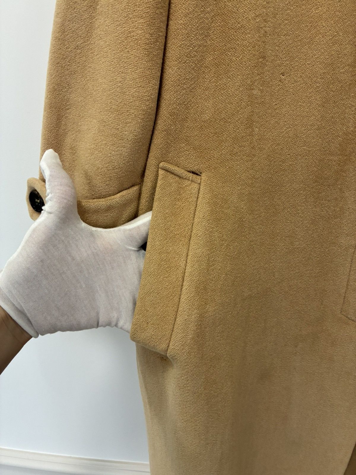 Jil Sander Vintage Made in Italy Jil Sander Camel Wool-Blend Long Coat Size M / US 6-8 / IT 42-44 - 15 Thumbnail