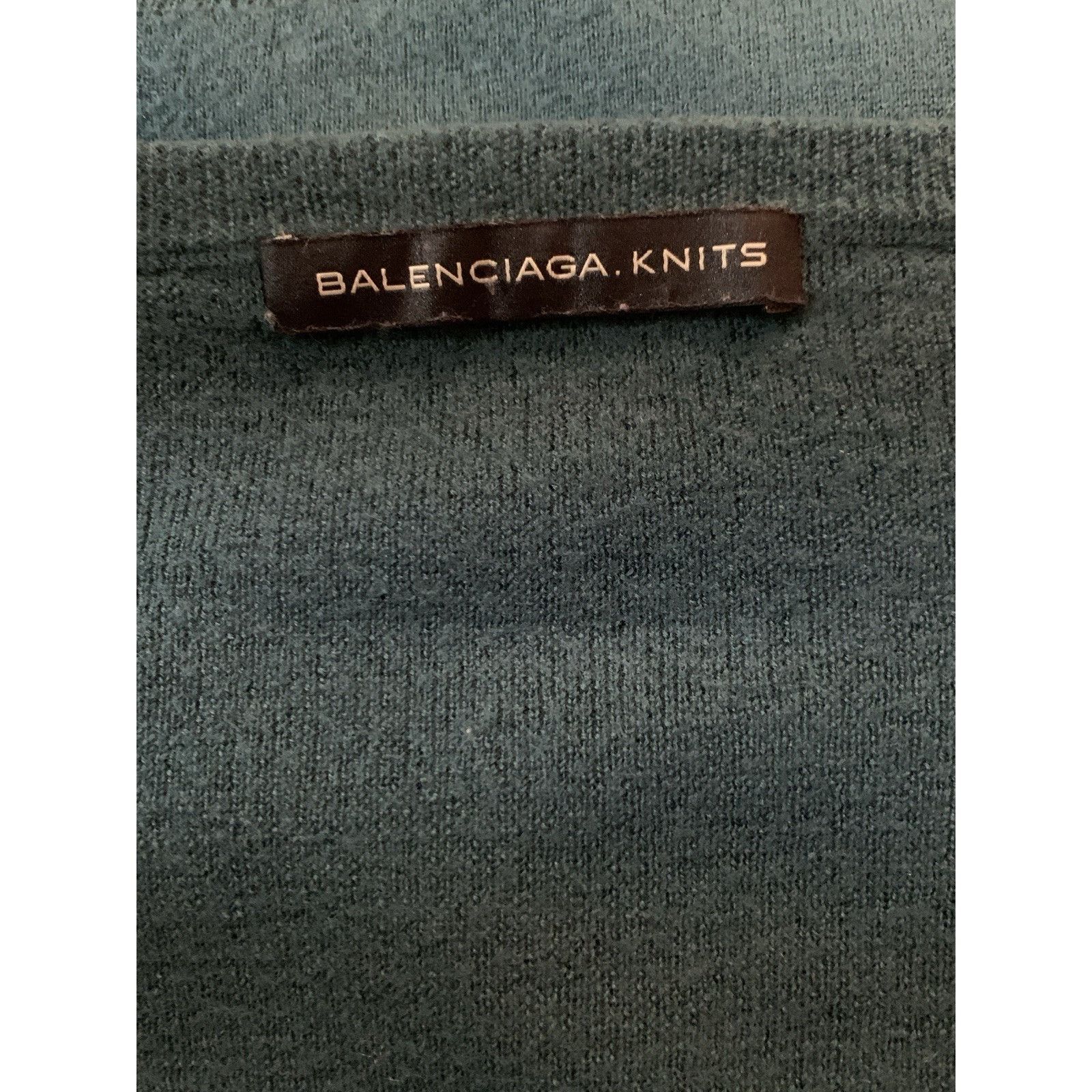 Balenciaga Balenciaga Knits Green Square Neck 100% Wool Sweater Sz 42 Size S / US 4 / IT 40 - 3 Thumbnail