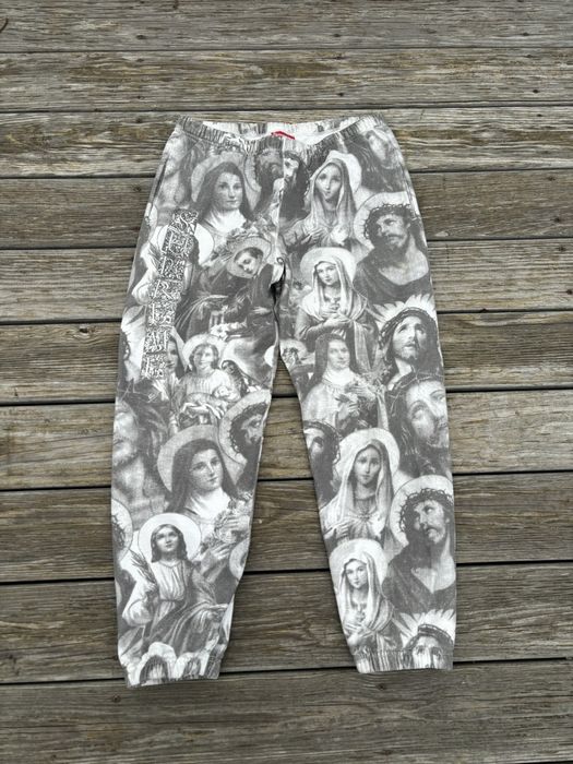 Supreme Supreme Jesus and Mary all over print sweatpants | Grailed