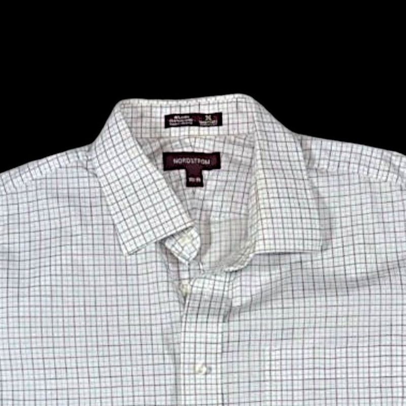 Nordstrom Nordstrom White/Pink Shirt | Neck 17.5-35 Size US L / EU 52-54 / 3 - 3 Thumbnail