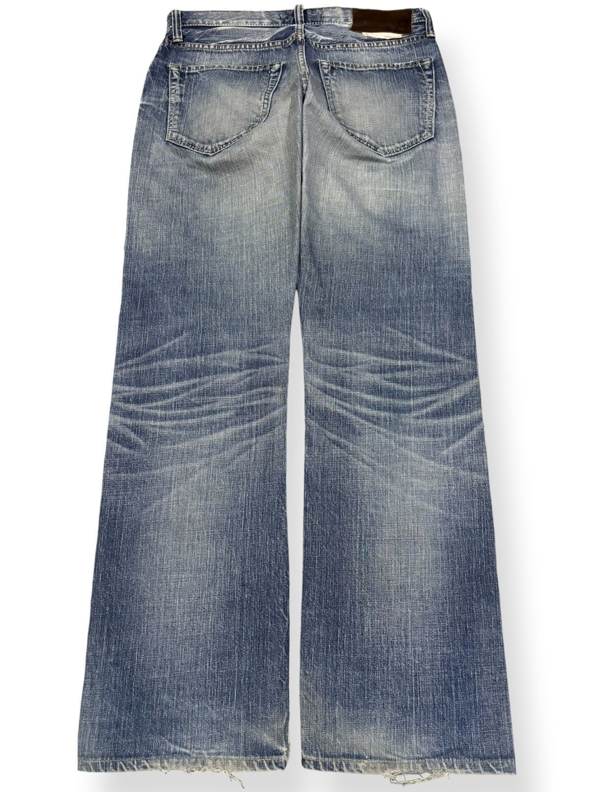 Junya Watanabe Vintage Johnbull Selvedge Whisker Loose Fit Distressed Jeans Size US 31 - 3 Thumbnail