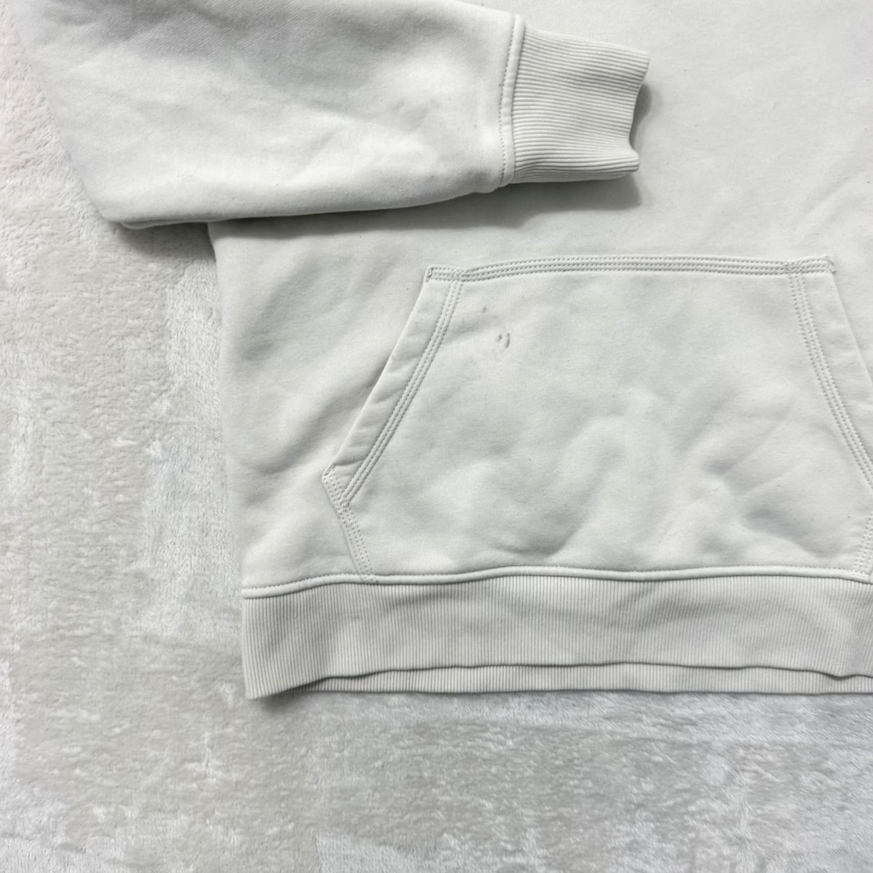 Carhartt VINTAGE Carhartt Sweater Hoodie Womens Medium White Relaxed Logo Sleeve Fleece Pullover Size M / US 6-8 / IT 42-44 - 6 Thumbnail