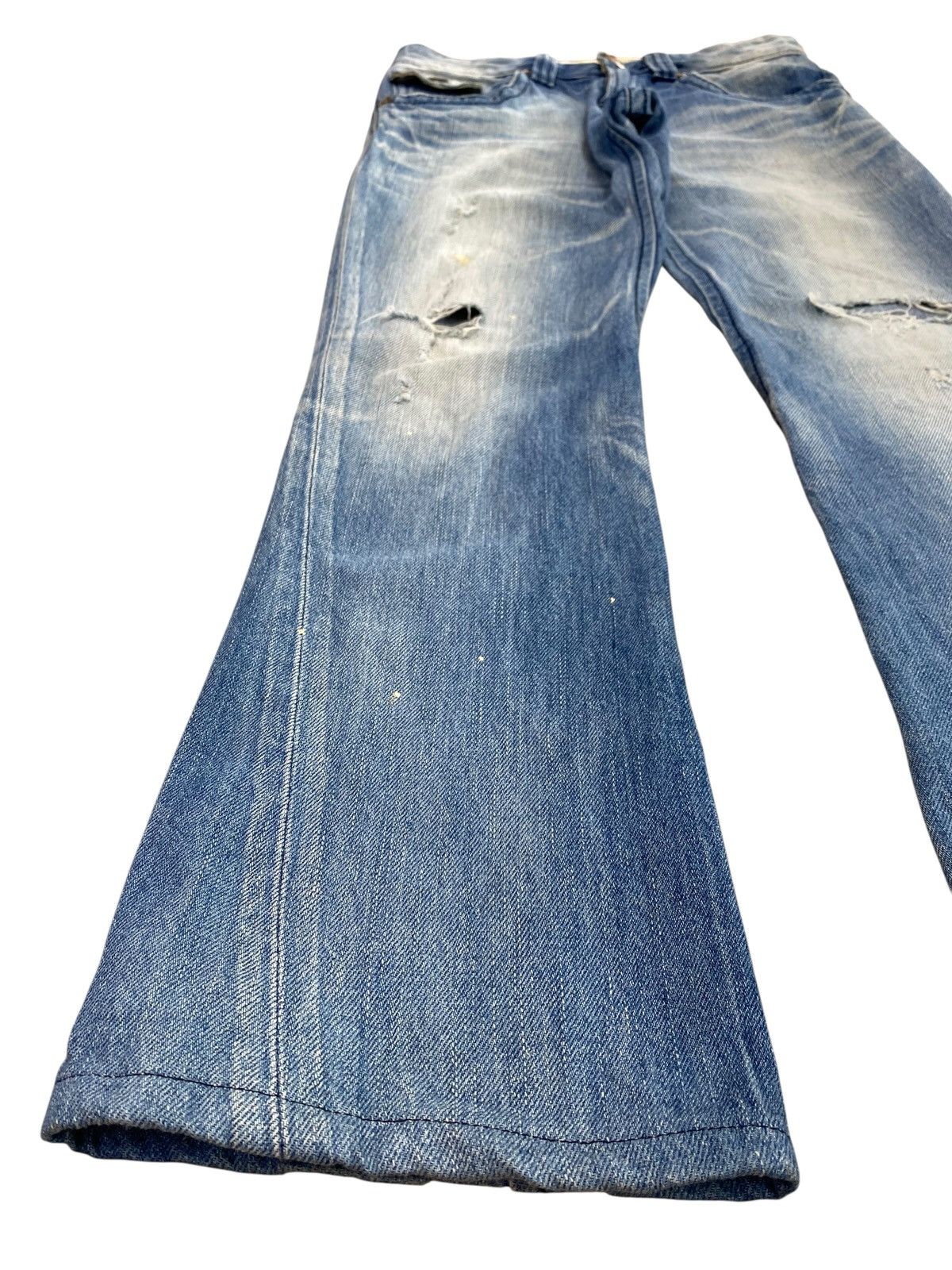 Edwin Edwin Faded Wash Distressed Style Bootcut Jeans Size US 30 / EU 46 - 5 Thumbnail