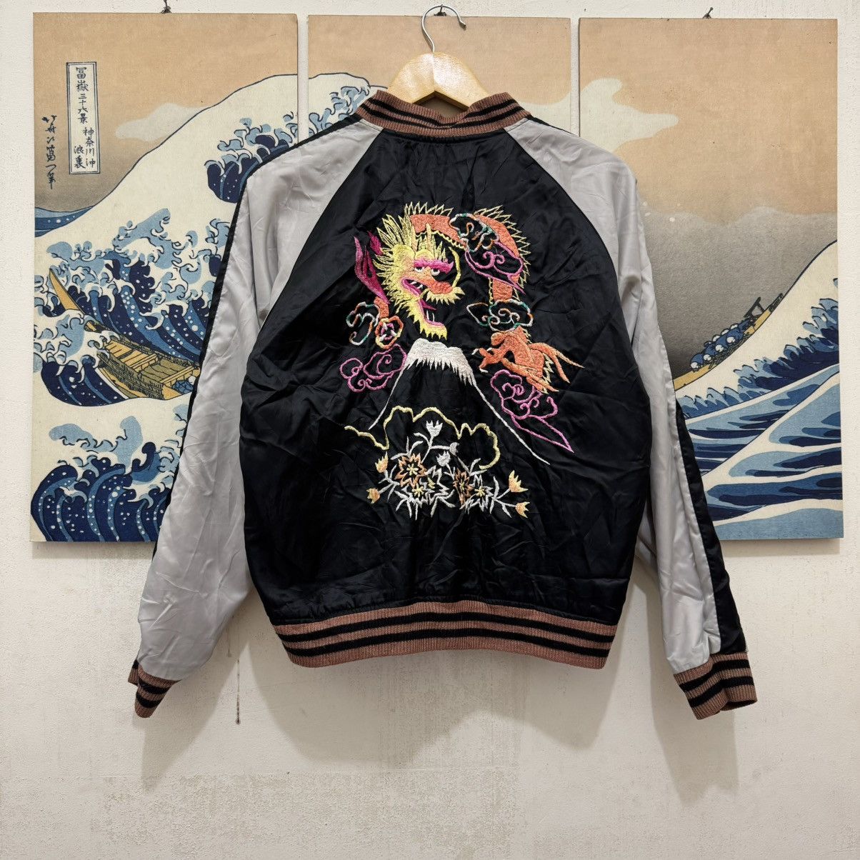 Japanese Brand Vintage 80s Sukajan Jacket CAB Clothing Korea Tour Para-Dice Size US S / EU 44-46 / 1 - 9 Thumbnail