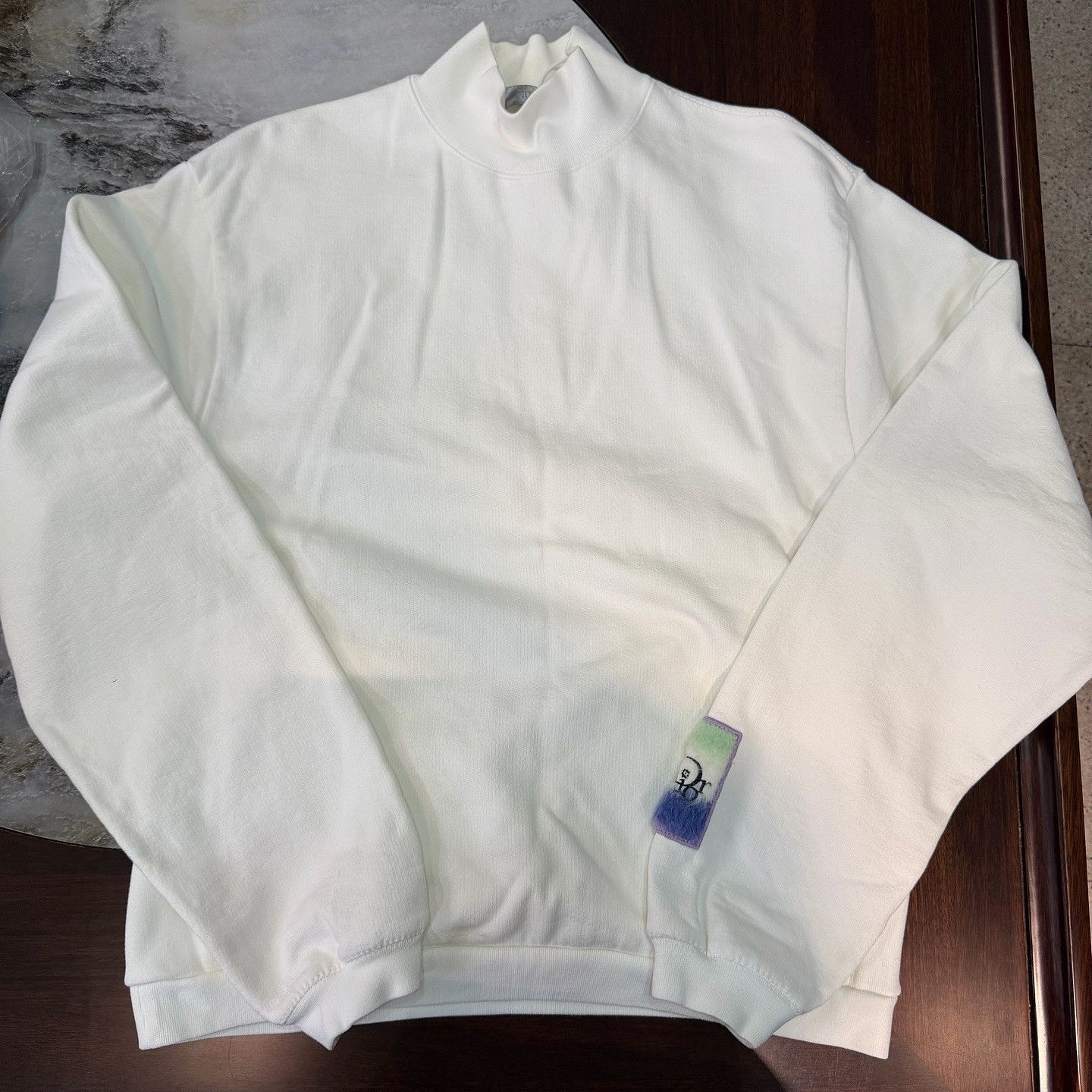 Dior Dior x ERL Fuzzy Patch Sweatshirt White Size M Size US M / EU 48-50 / 2 - 1 Thumbnail