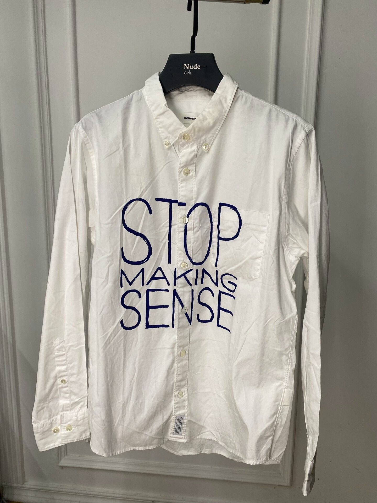 Comme des Garcons undercover white long sleeve shirt with text Size US M / EU 48-50 / 2 - 1 Thumbnail