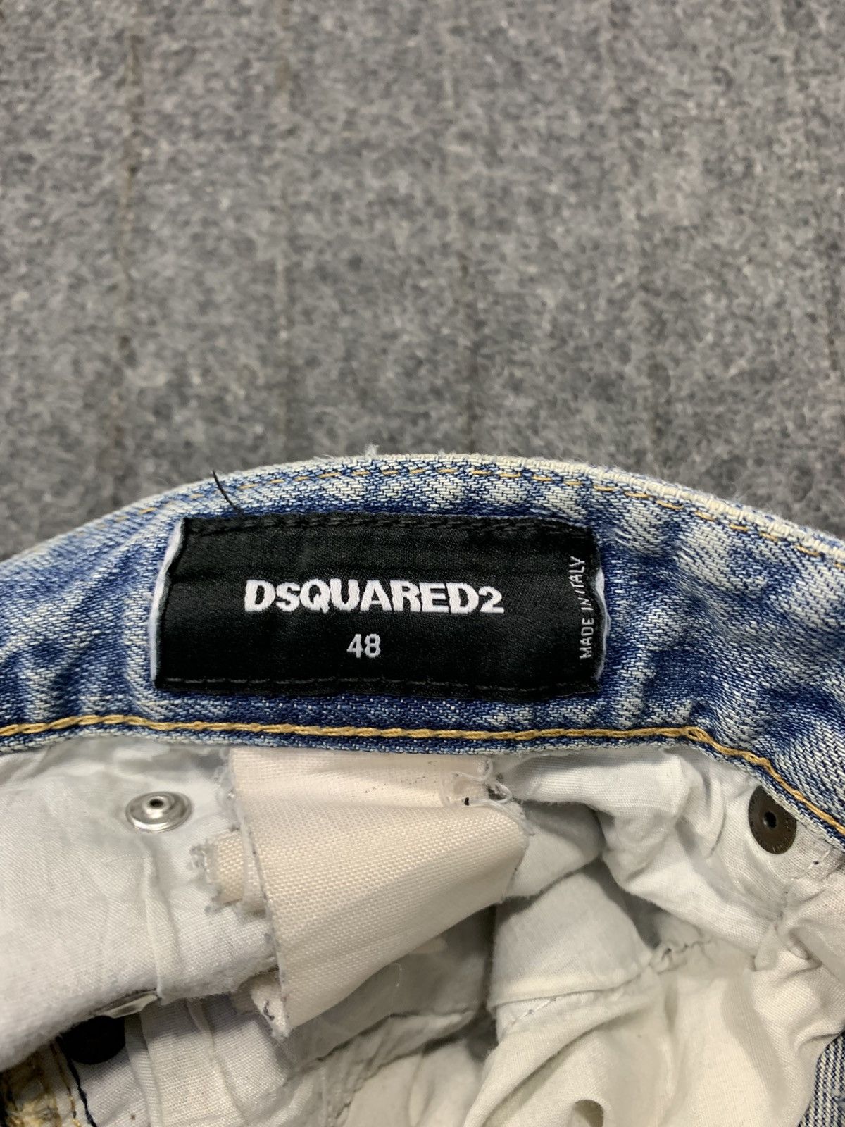 Dsquared2 Trashed Dsquared2 Caten Twins Star Stud Faded Indigo Denim Size US 33 - 11 Thumbnail