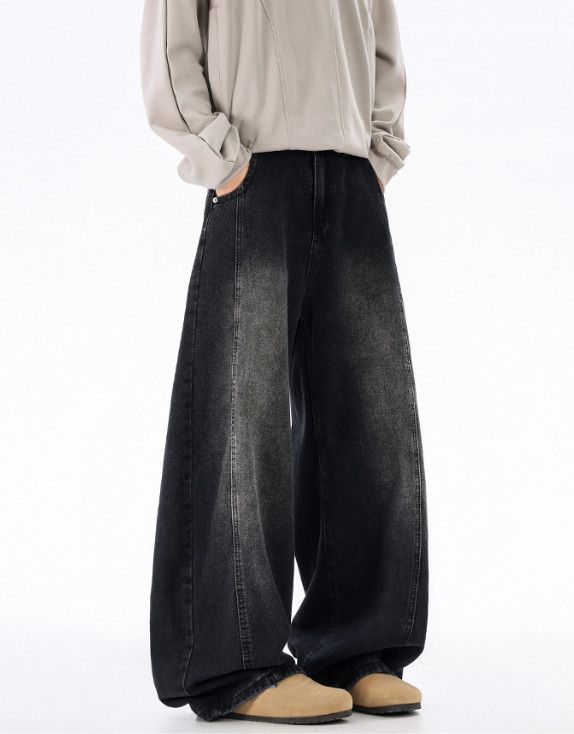 Japanese Brand Men's Japanese retro distressed patchwork straight leg jeans Size US 32 / EU 48 - 2 Thumbnail