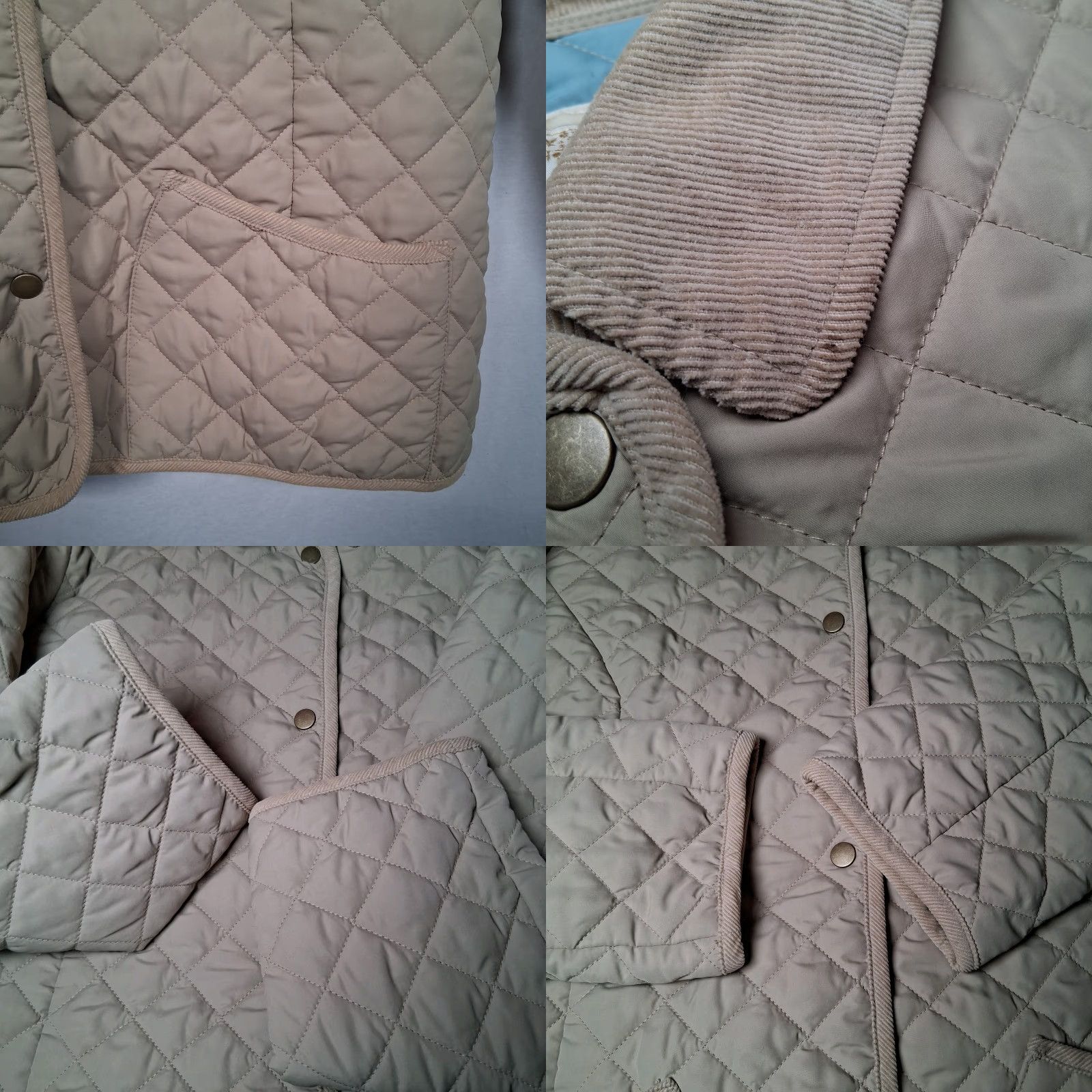 Old Navy Old Navy Quilted Jacket Women XXL Snap Up Tan Corduroy Collar Chore Barn Beige Polyester Softshell Quilted Pockets Casual Workwear Womens Size XXL / US 16-18 / IT 52-54 - 8 Thumbnail