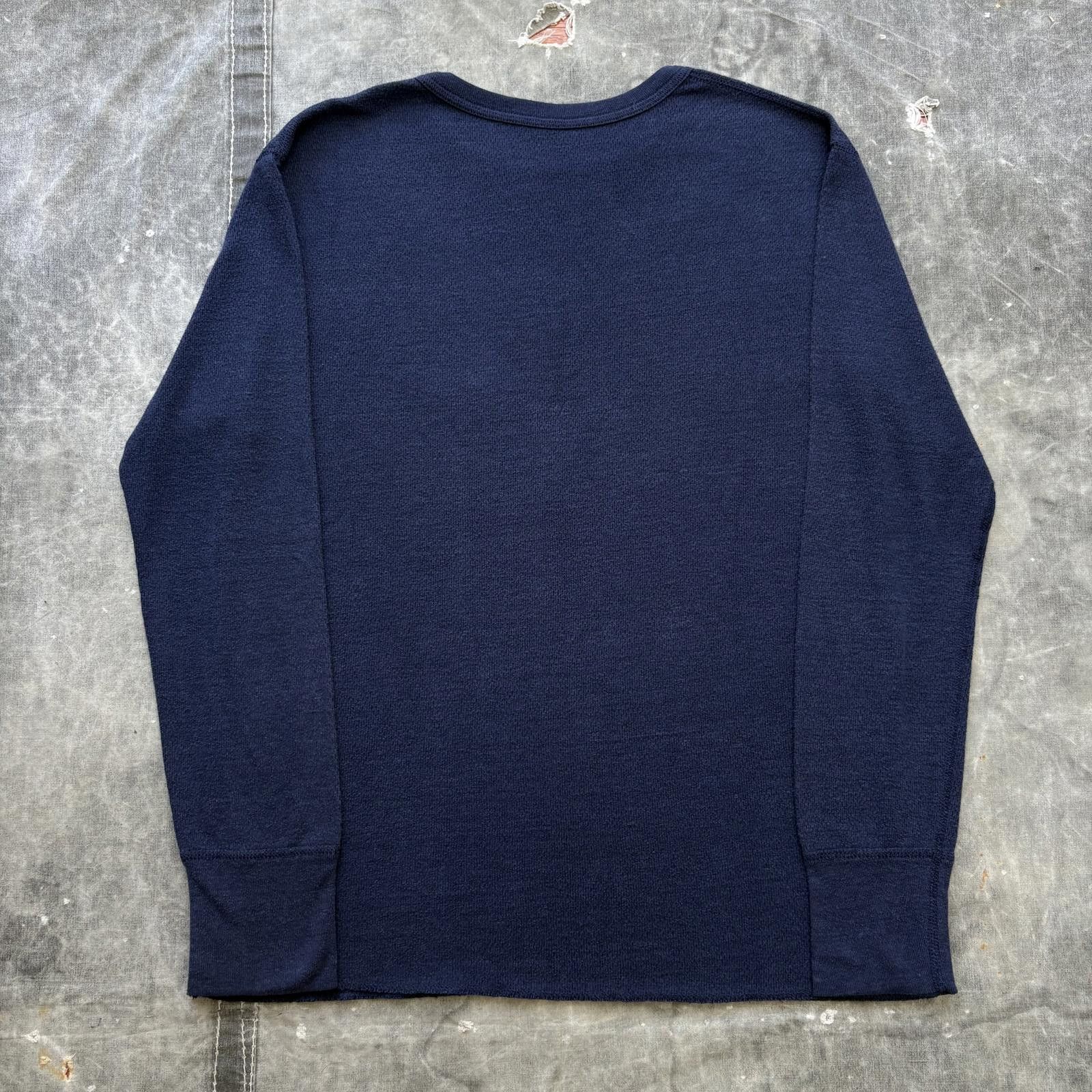 Vintage Vintage Y2K Navy Grunge Skater Thermal Waffle Knit Shirt Size US M / EU 48-50 / 2 - 4 Thumbnail