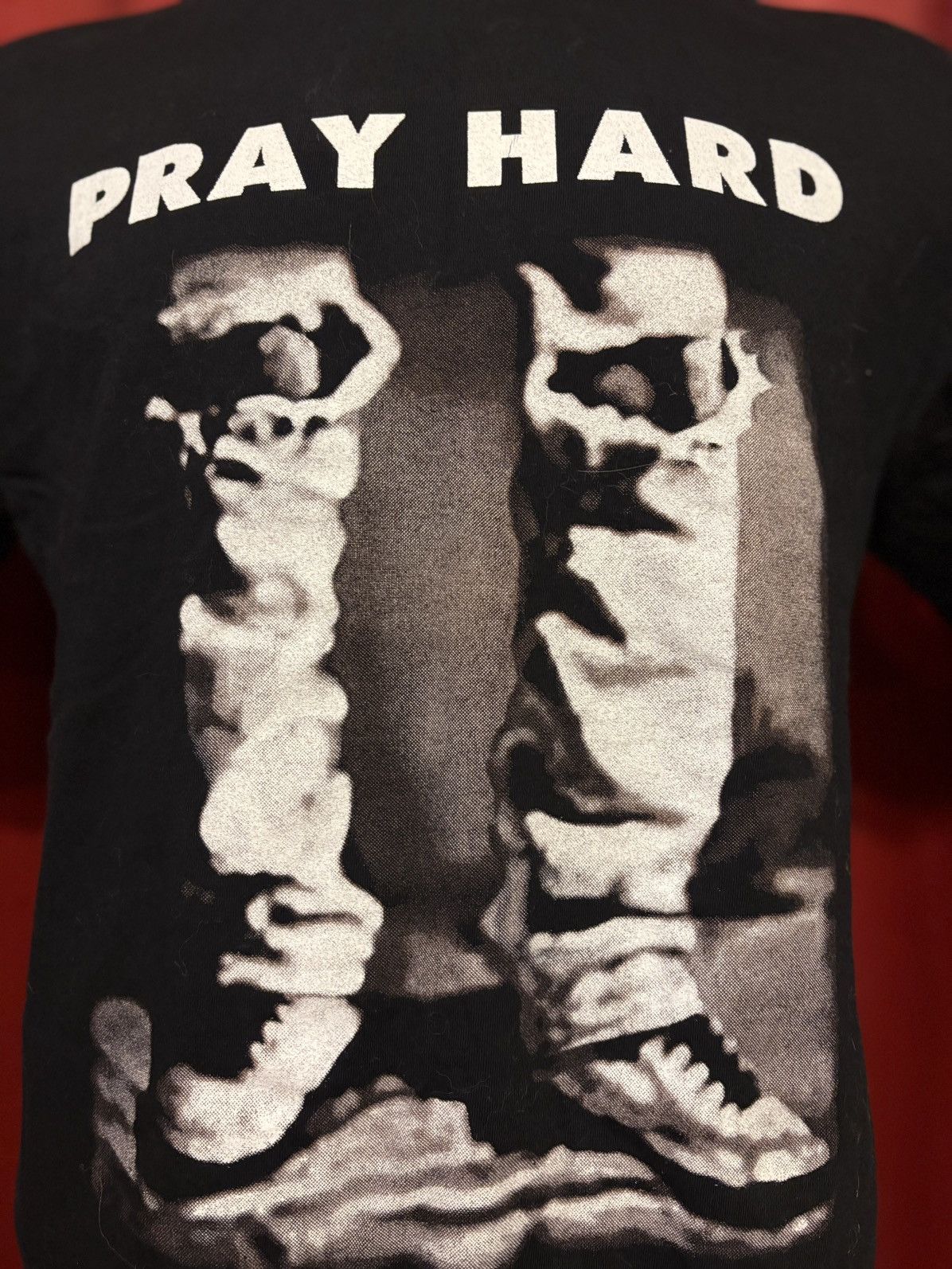 Vintage Vintage Pray Hard Tshirt 90’s Grunge Jesus Tee Grail Size US M / EU 48-50 / 2 - 2 Thumbnail
