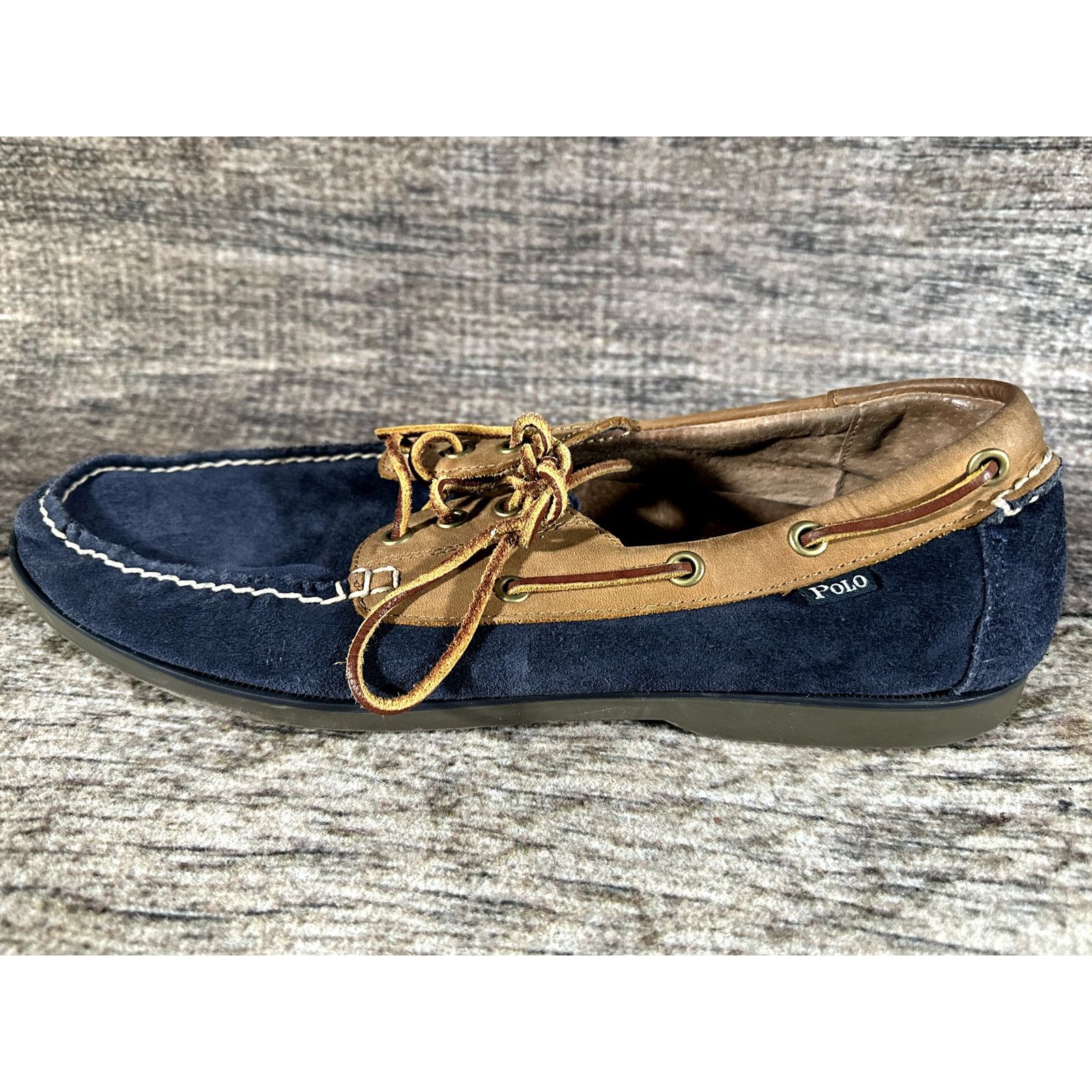 Polo Ralph Lauren Polo Ralph Lauren Bienne Boat Shoe Suede Navy Blue Men 13 D Size US 13 / EU 46 - 8 Thumbnail