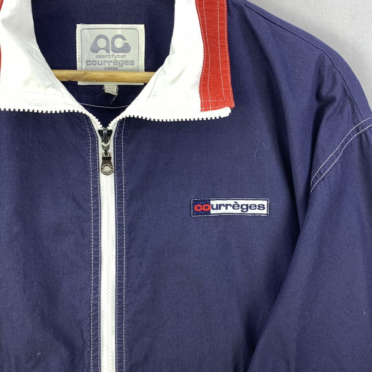 Courreges Vintage Courreges Paris USA Flag Colour Zipper Jacket Size US XL / EU 56 / 4 - 9 Thumbnail