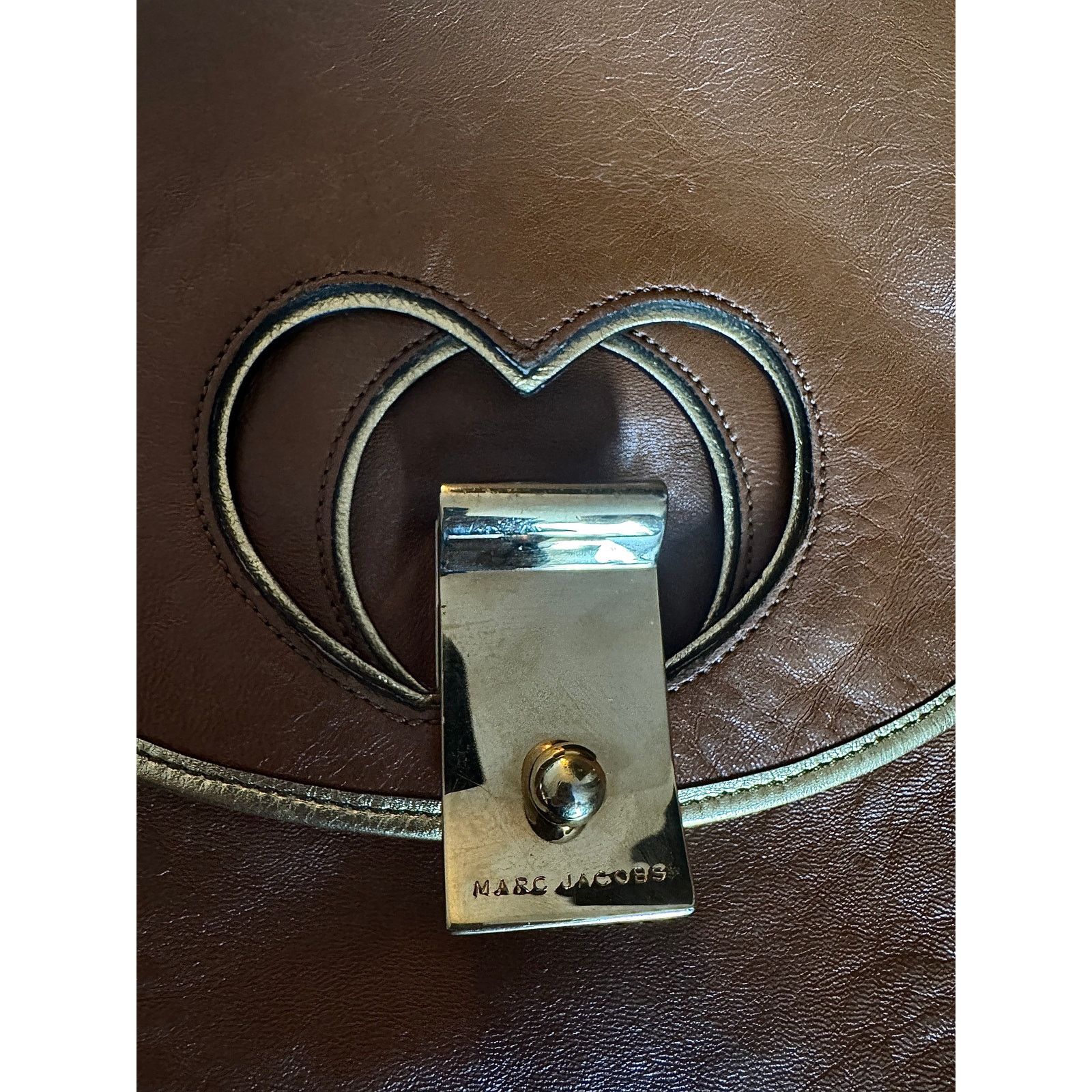 Marc Jacobs Marc Jacobs NWT Heart Cutout Leather Shoulder Bag Size ONE SIZE - 5 Thumbnail