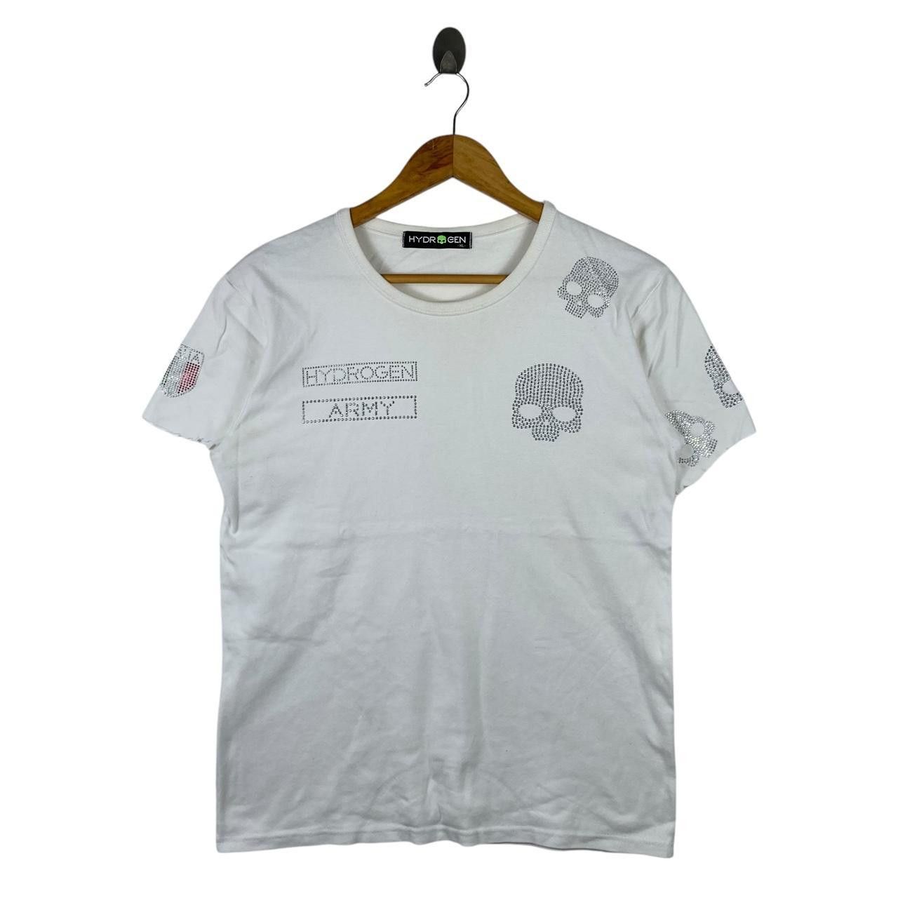 HYDROGEN HYDROGEN ITALIA ARMY Bling Swarovski Skull Bones Tee Shirt Size XL / US 12-14 / IT 48-50 - 1 Thumbnail