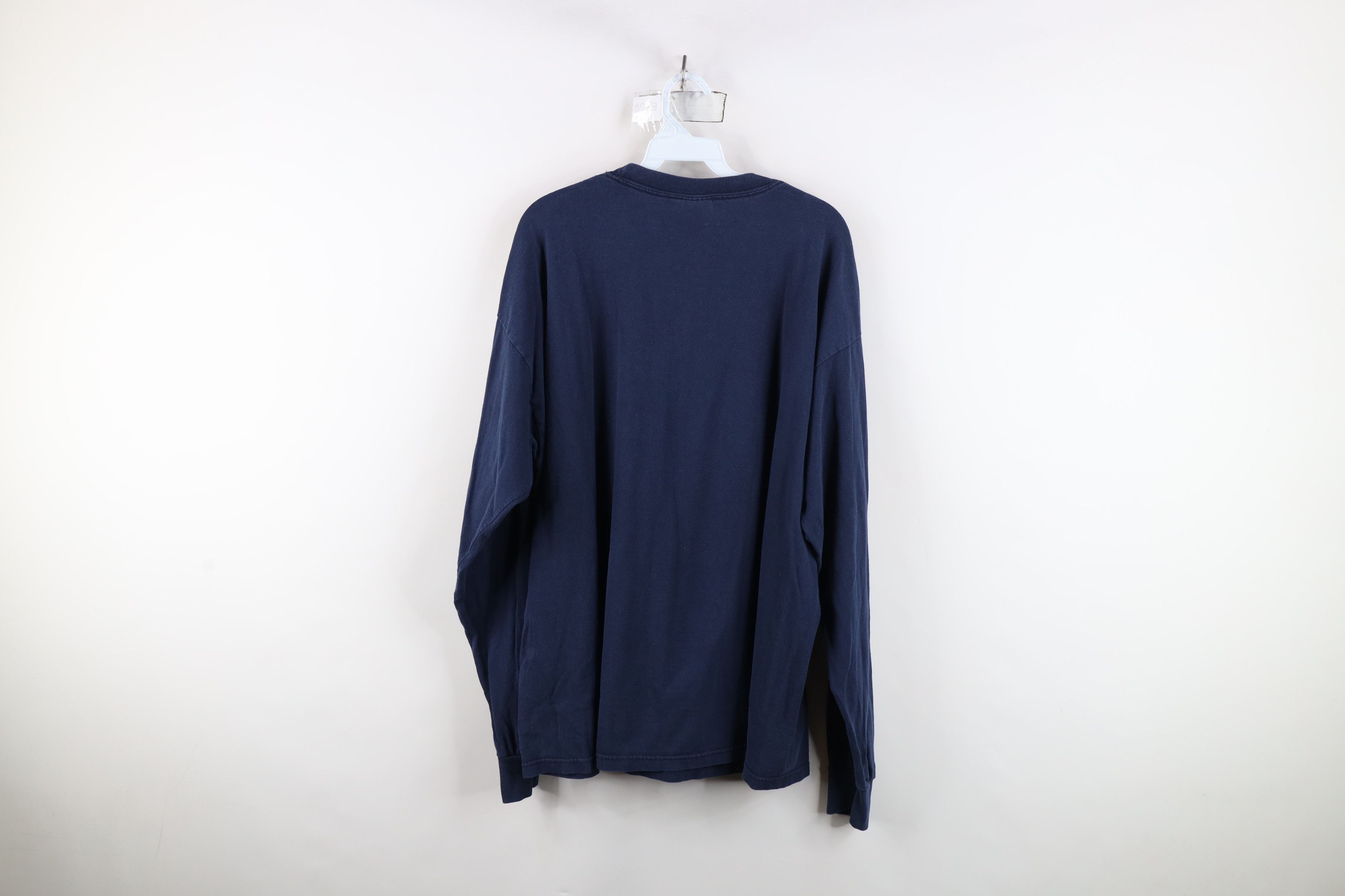 Vintage Vintage 90s University of Michigan Long Sleeve T-Shirt Blue Size US XL / EU 56 / 4 - 12 Thumbnail