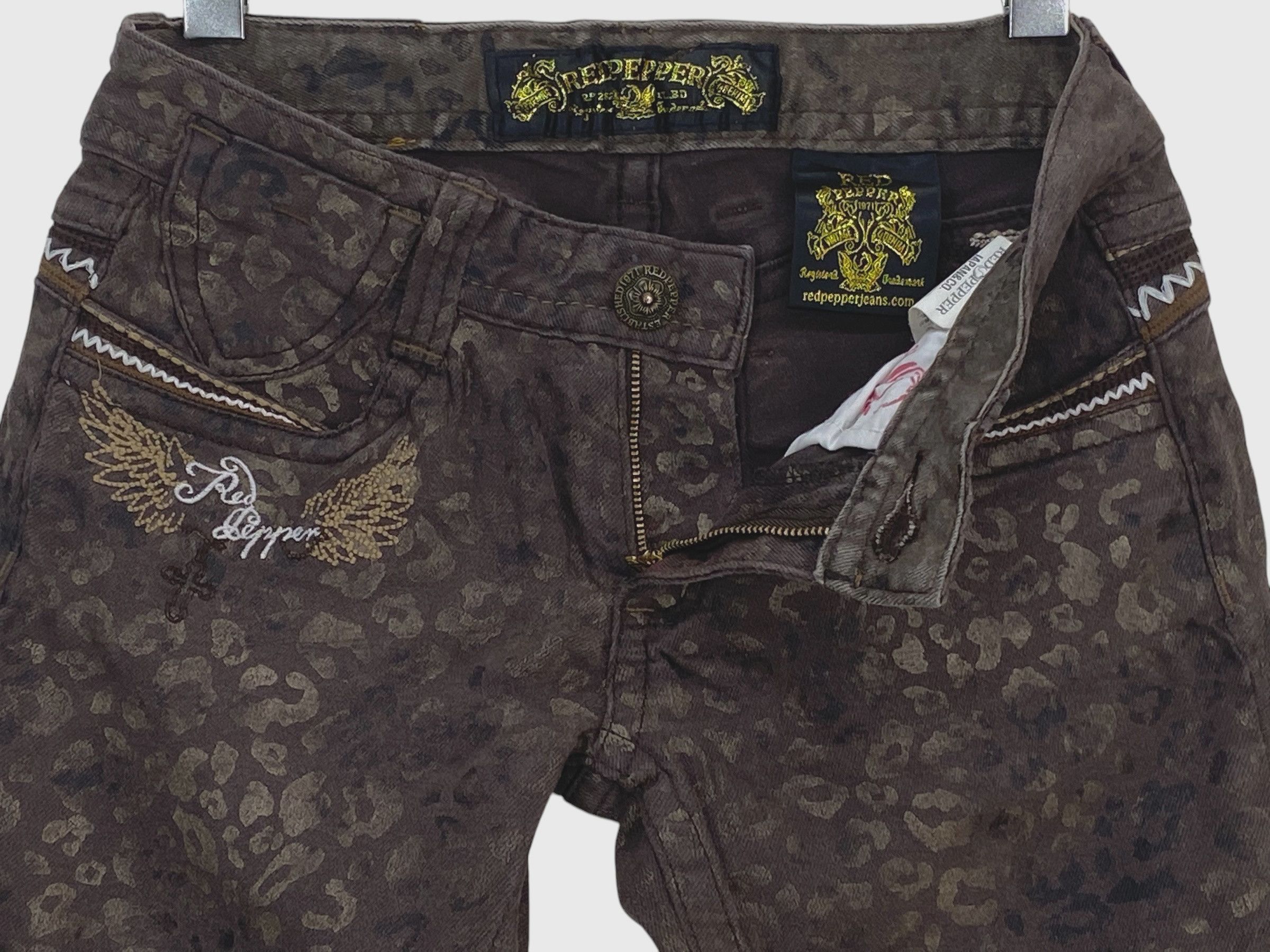 Japanese Brand × Rockstar Games Red Pepper Pants Leopard Print Pants Size 27" / US 4 / IT 40 - 8 Thumbnail