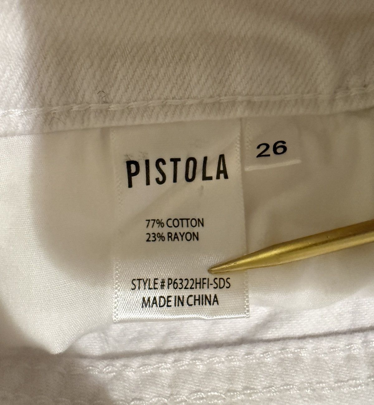 Pistola Pistola Women’s The Cassie White Destroyed High Rise Jeans Size 26" / US 2 / IT 38 - 3 Thumbnail