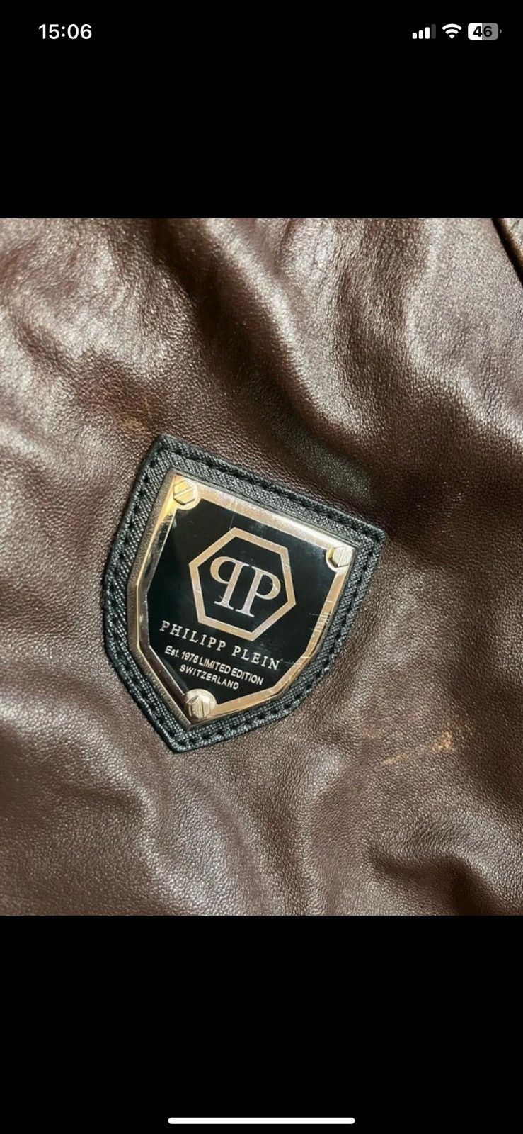 Philipp Plein Philipp Plein FW16 Sheepskin Leather Bomber Jacket Size US XL / EU 56 / 4 - 5 Thumbnail