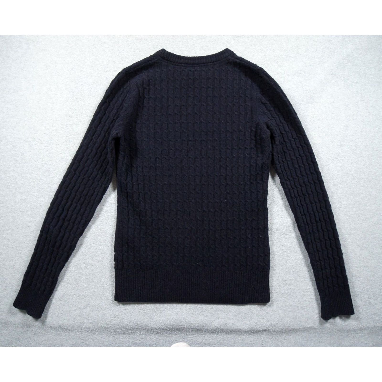 Barbour Barbour Sweater Womens Size 10 Blue Cable Knit Crewneck Lamsbwool Langdale Pullover Knit Wool Carded All Seasons Regular Vintage N/A Size L / US 10 / IT 46 - 4 Thumbnail