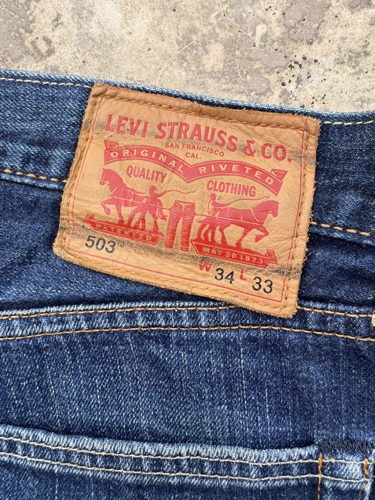 Levi's Vintage Levi's 503 Distressed Blue Denim Jeans Size US 36 / EU 52 - 10 Thumbnail