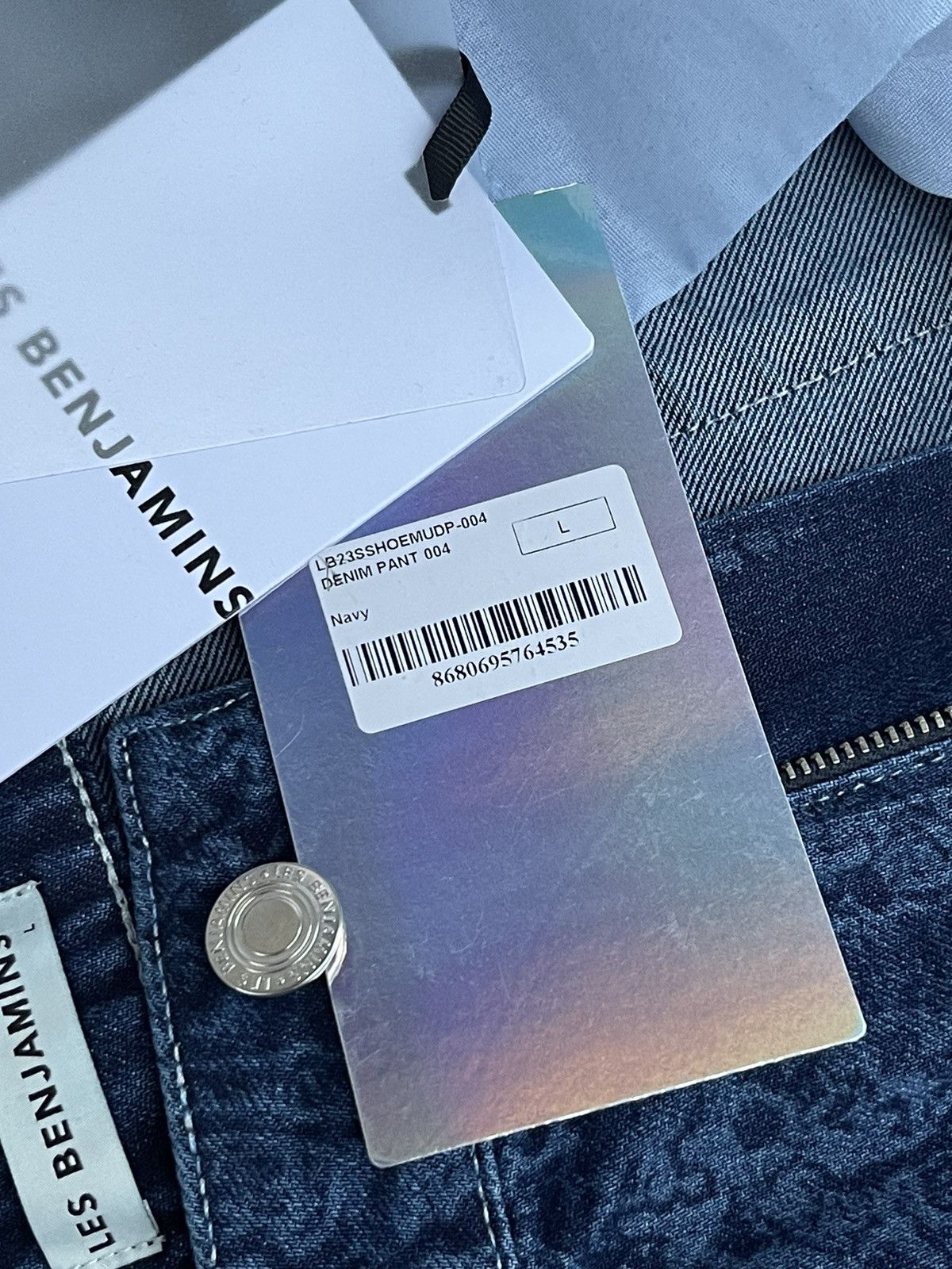 Les Benjamins !DS! SS23 Les Benjamins Horse Paisley Navy Denim Pants Size US 34 / EU 50 - 22 Thumbnail