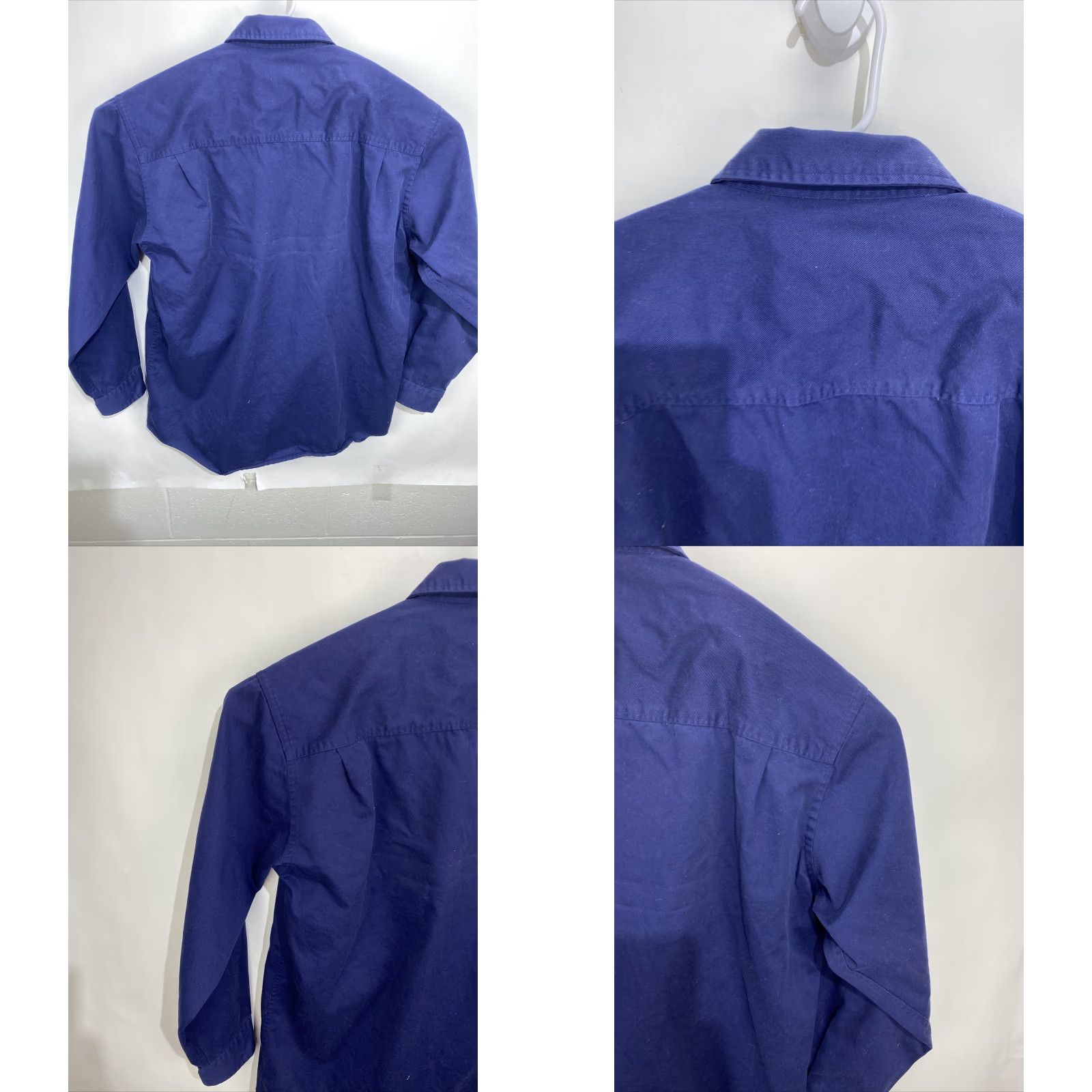 Vintage VINTAGE Oshkosh B'gosh Navy Blue Single Needle Tailoring Flannel Shirt Men's XL Work Size US XL / EU 56 / 4 - 8 Thumbnail