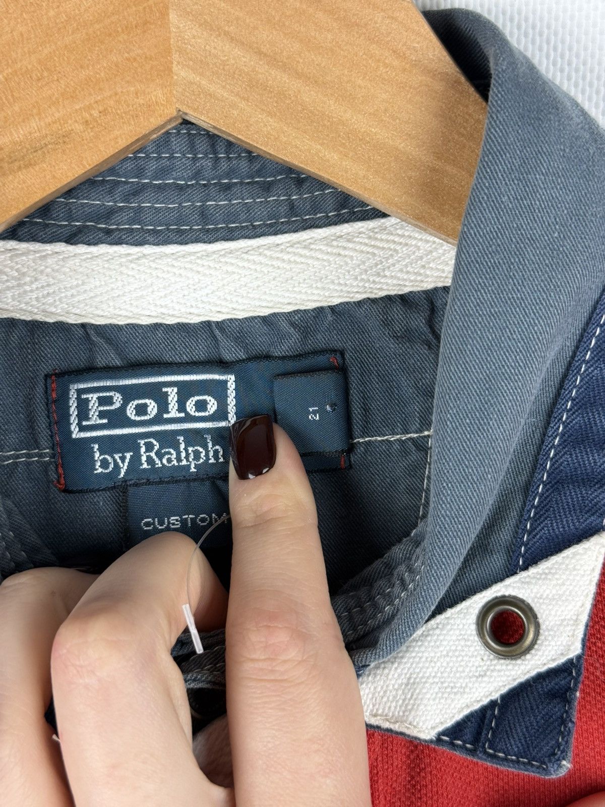 Polo Ralph Lauren Polo By Ralph Lauren Vintage Men USA Flag Logo Polo T Shirt Size US L / EU 52-54 / 3 - 10 Thumbnail