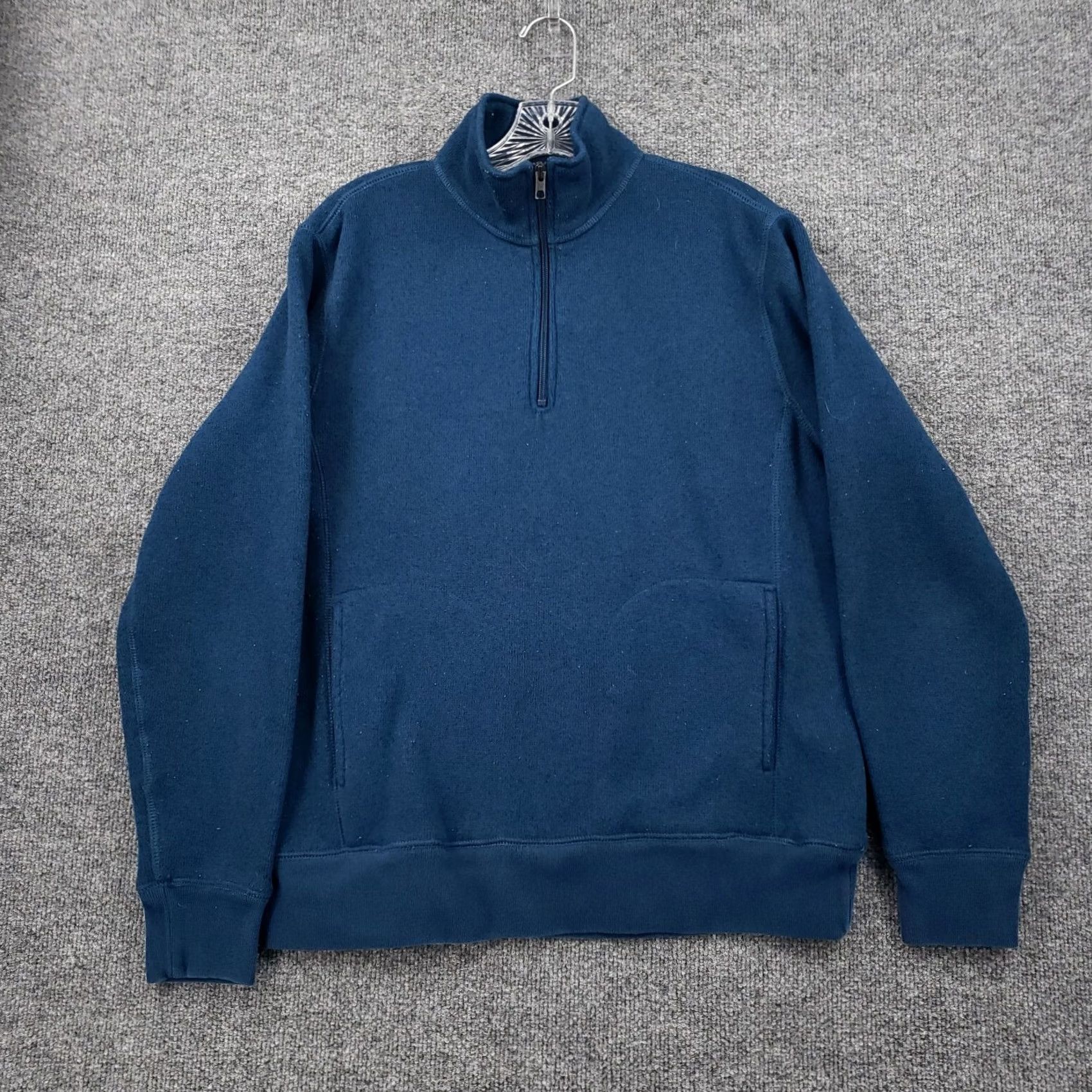 J.Crew J Crew Sweater Mens M Medium Blue Summit Fleece Pullover 1/4 Zip Mock Neck Size US M / EU 48-50 / 2 - 3 Thumbnail