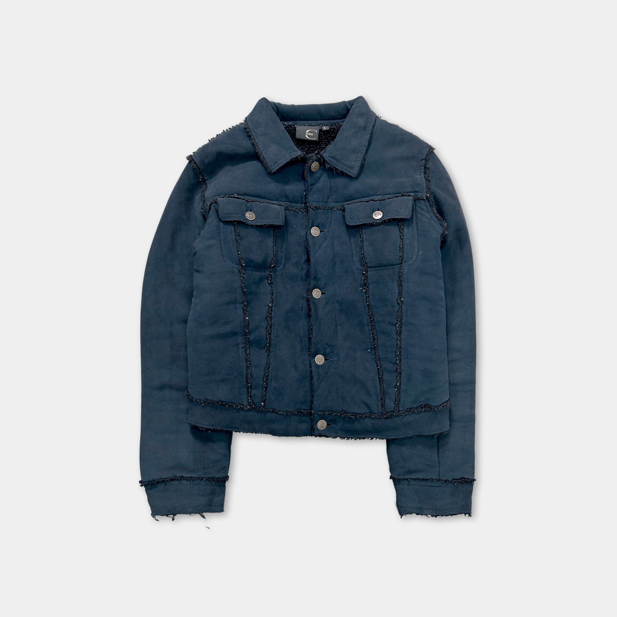 Just Cavalli Just Cavalli Navy Suede Shearling Jacket Size US L / EU 52-54 / 3 - 1 Thumbnail