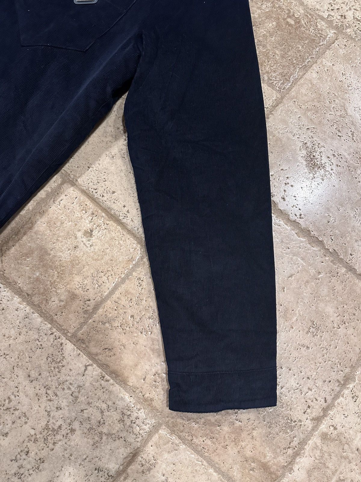 Prada Prada Corduroy Logo Snap Button Up Navy Shirt Jacket Size US L / EU 52-54 / 3 - 5 Thumbnail