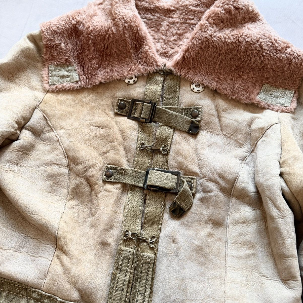 Hysteric Glamour Flora Smith Cargo Military Avantgarde Shearling Jacket Y2K Size L / US 10 / IT 46 - 8 Thumbnail