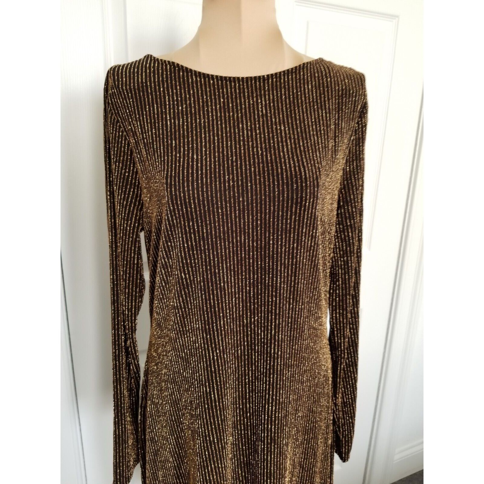 gold long sleeve short dress Ulla Johnson