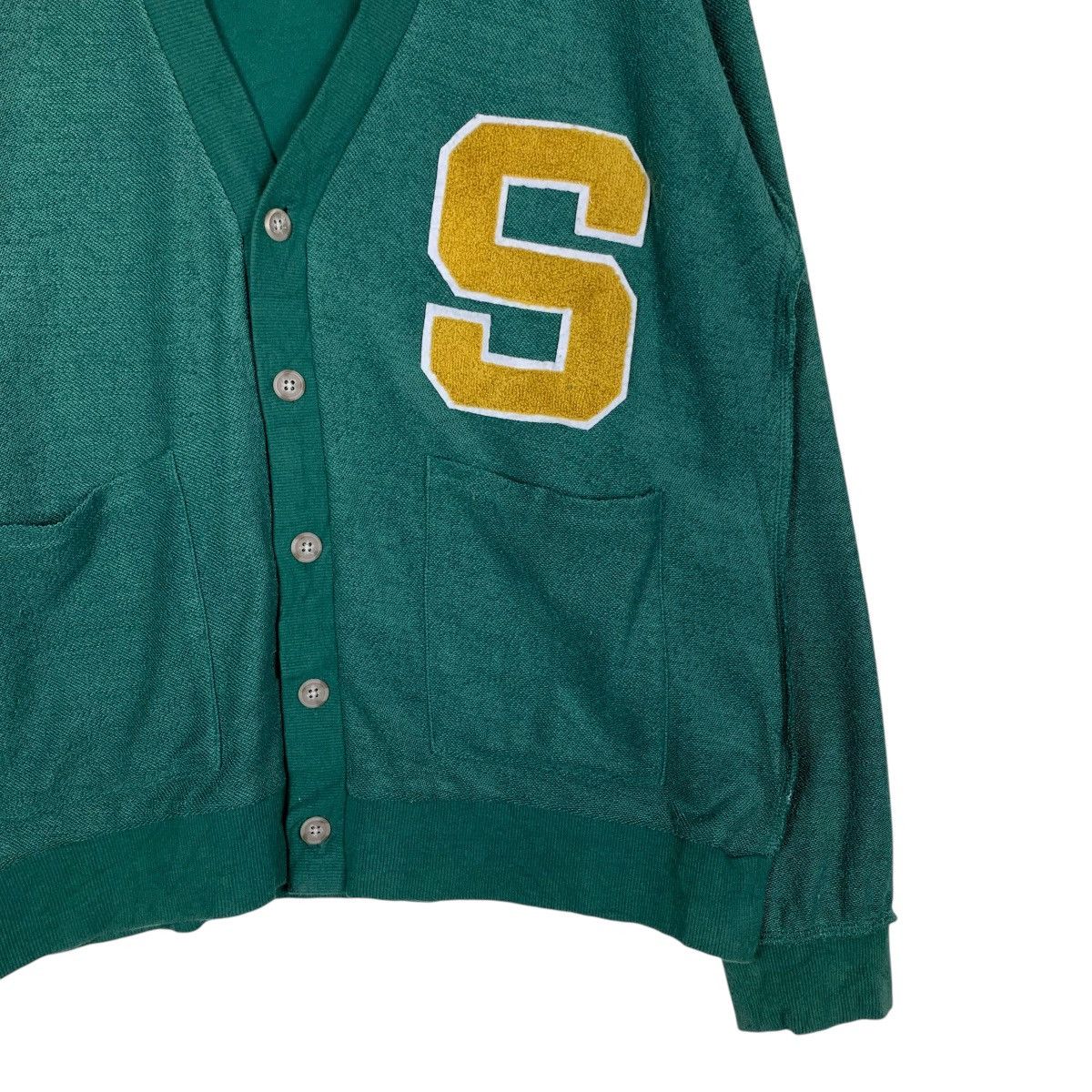Japanese Brand SPINNS Capital S Green Light Cardigan #1454-C66 Size US M / EU 48-50 / 2 - 4 Thumbnail