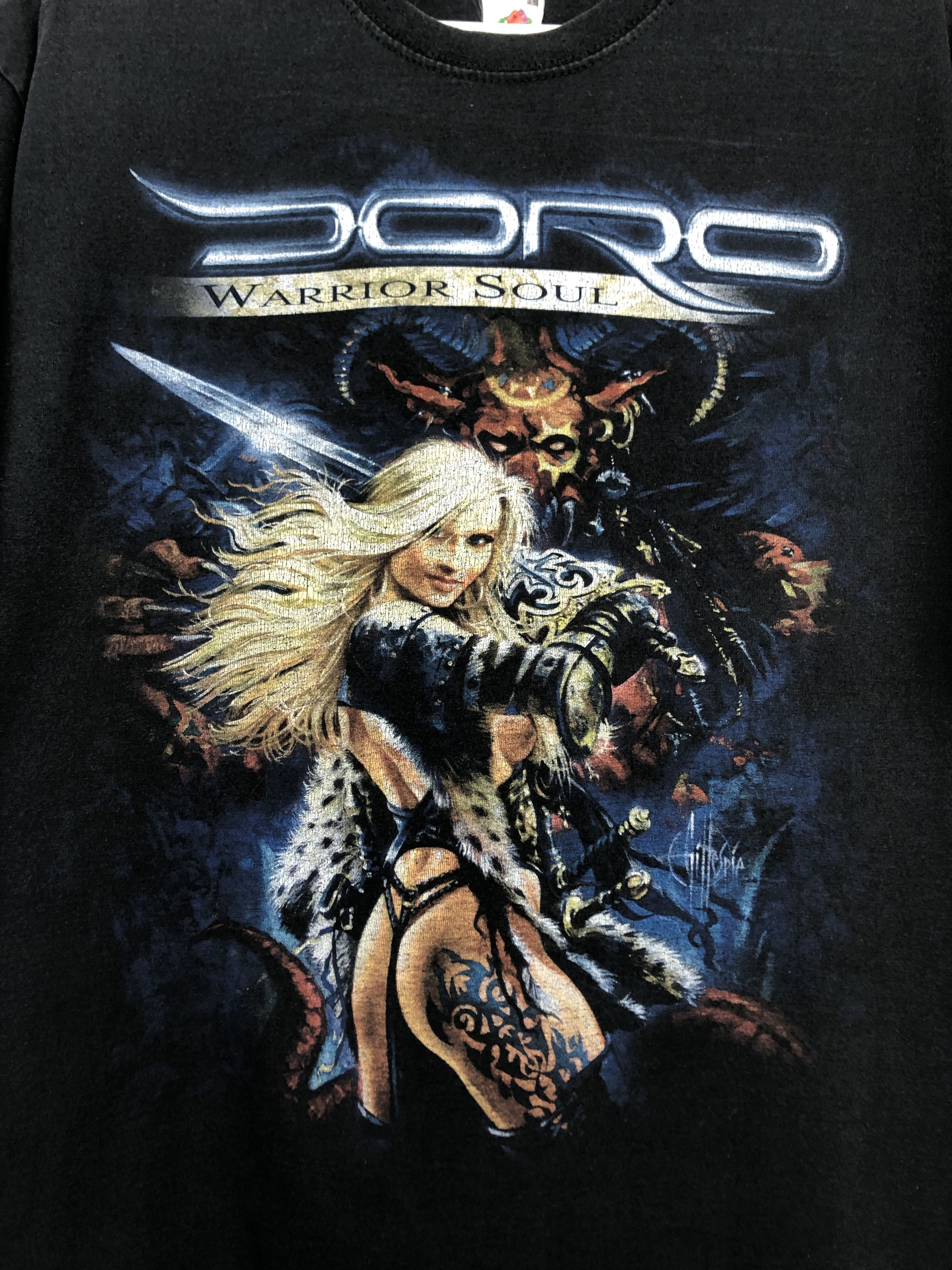 Band Tees Vintage DORO Band Shirt Warrior Soul Over Print Band Tee Size US M / EU 48-50 / 2 - 3 Thumbnail
