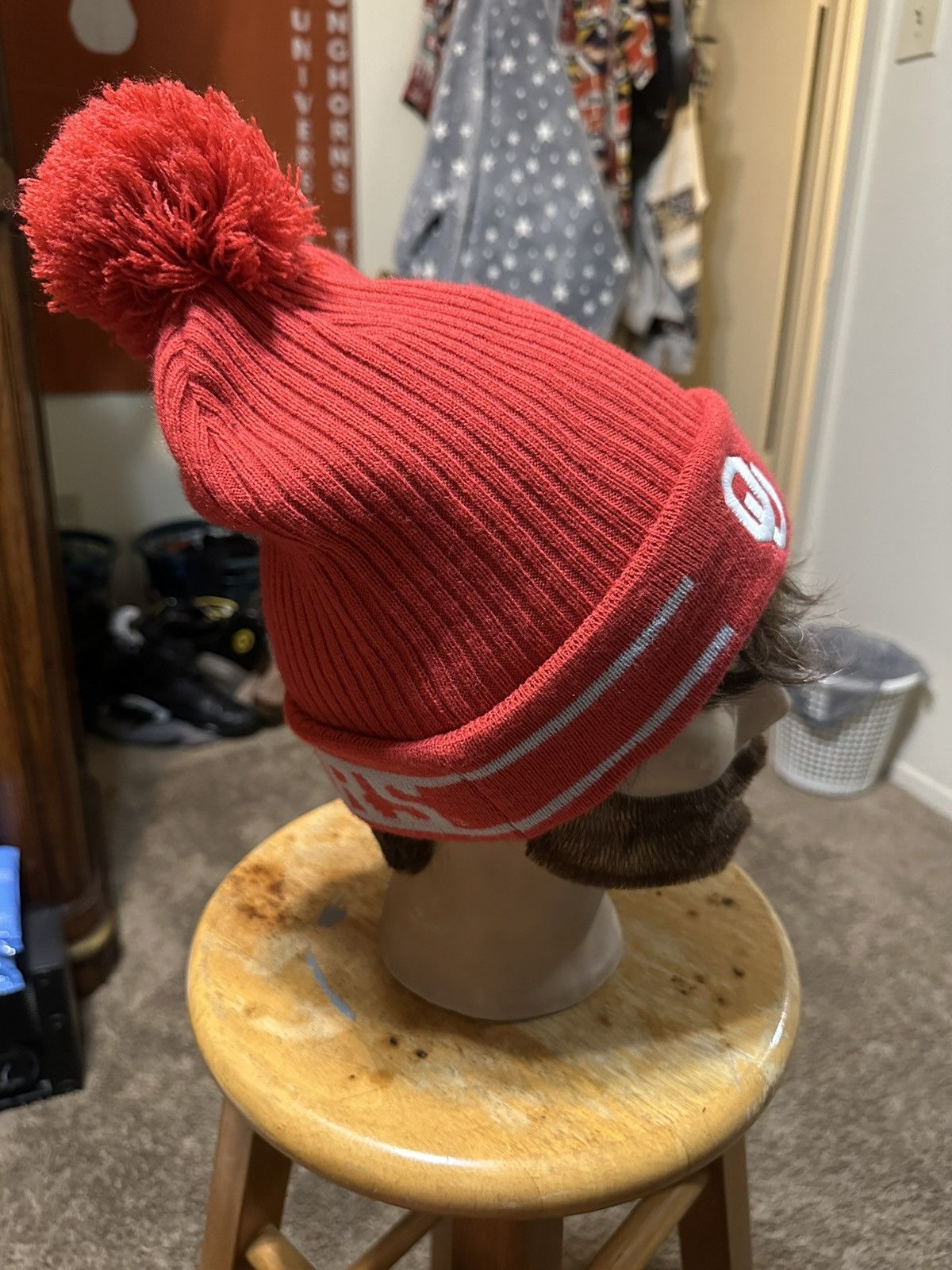 NCAA Vintage NCAA Oklahoma Sooners “triple ball” beanie 00s Size ONE SIZE - 2 Thumbnail