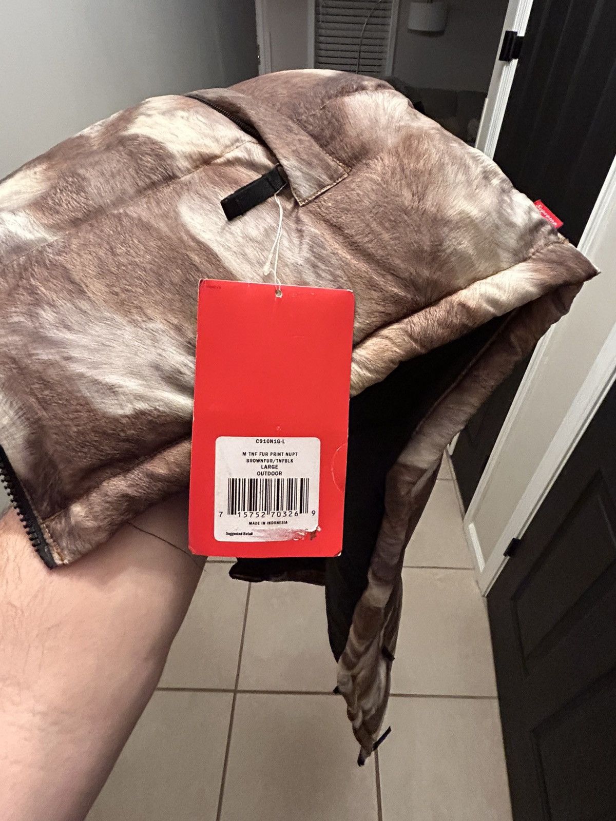 Supreme × The North Face SUPREME x THE NORTH FACE Fur Print Nuptse Vest Sz L FW13 Size US L / EU 52-54 / 3 - 18 Thumbnail