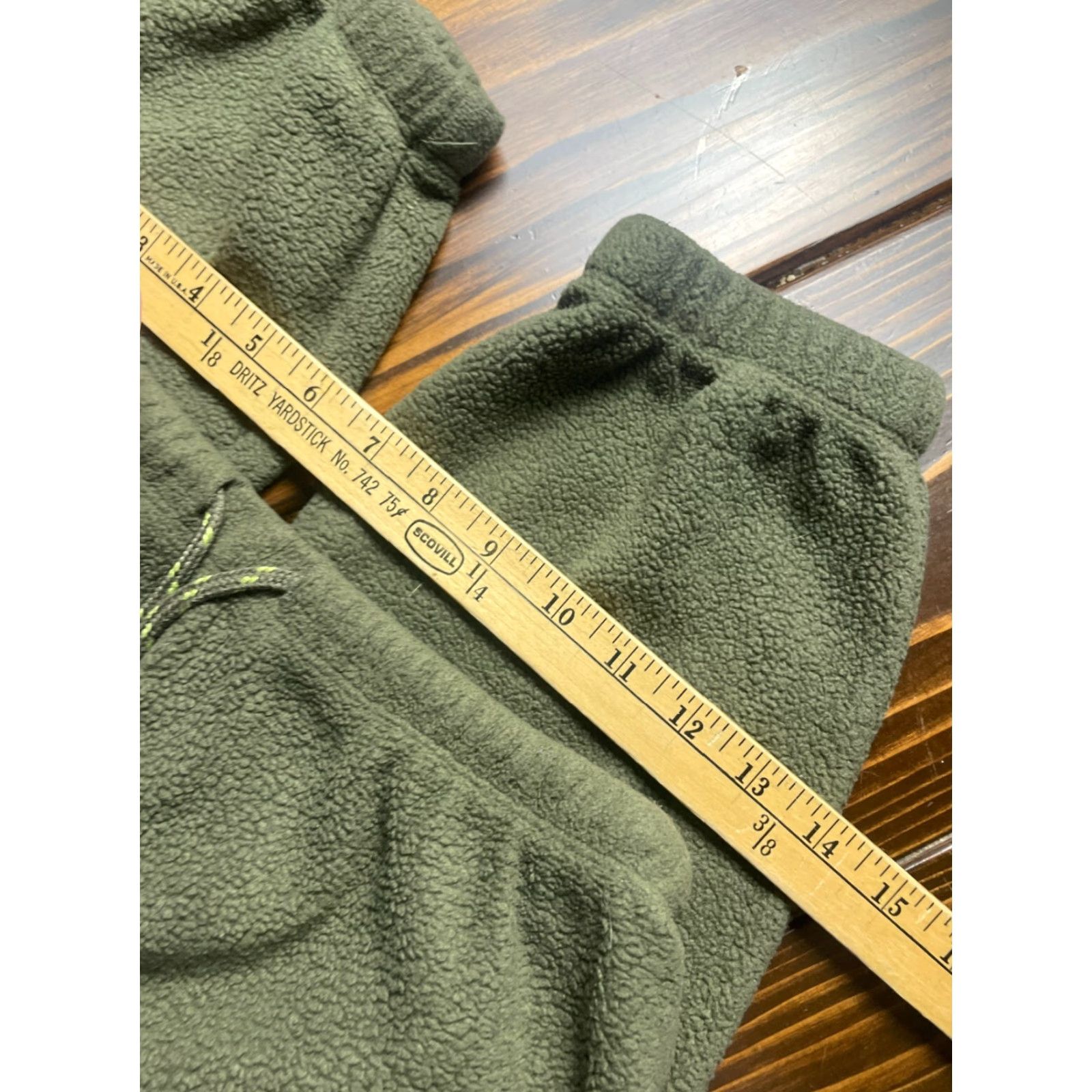 Vintage Derek Heart Pants Womens Small Green Fleece Joggers Sweatpants Lounge Regular Inseam 28 in Straight 26 in Size 26" / US 2 / IT 38 - 6 Thumbnail